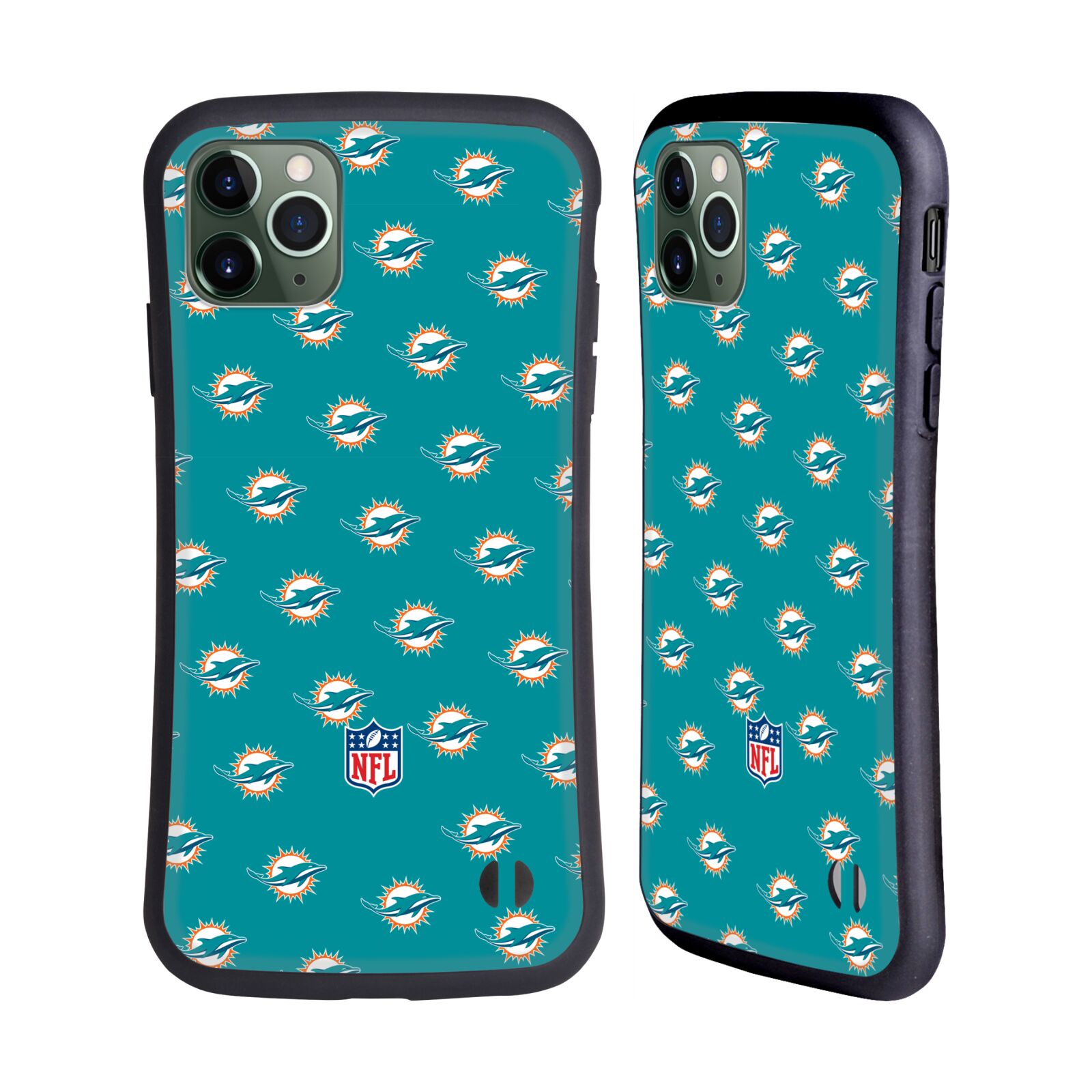 FUNDA HÍBRIDA OFICIAL DE LA NFL MIAMI DOLPHINS ILUSTRACIONES PARA TELÉFONOS APPLE iPHONES - Imagen 10 de 11