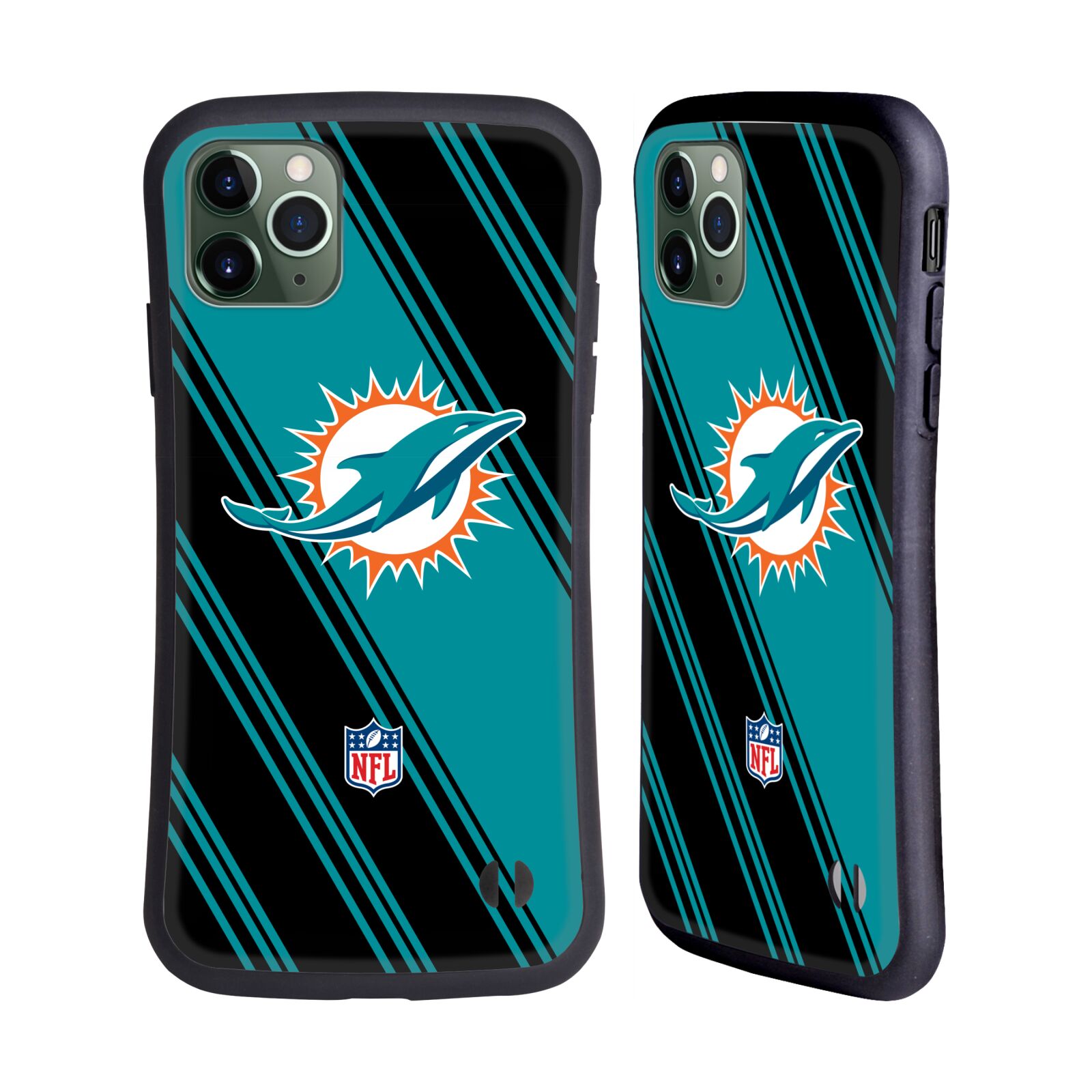 FUNDA HÍBRIDA OFICIAL DE LA NFL MIAMI DOLPHINS ILUSTRACIONES PARA TELÉFONOS APPLE iPHONES - Imagen 11 de 11