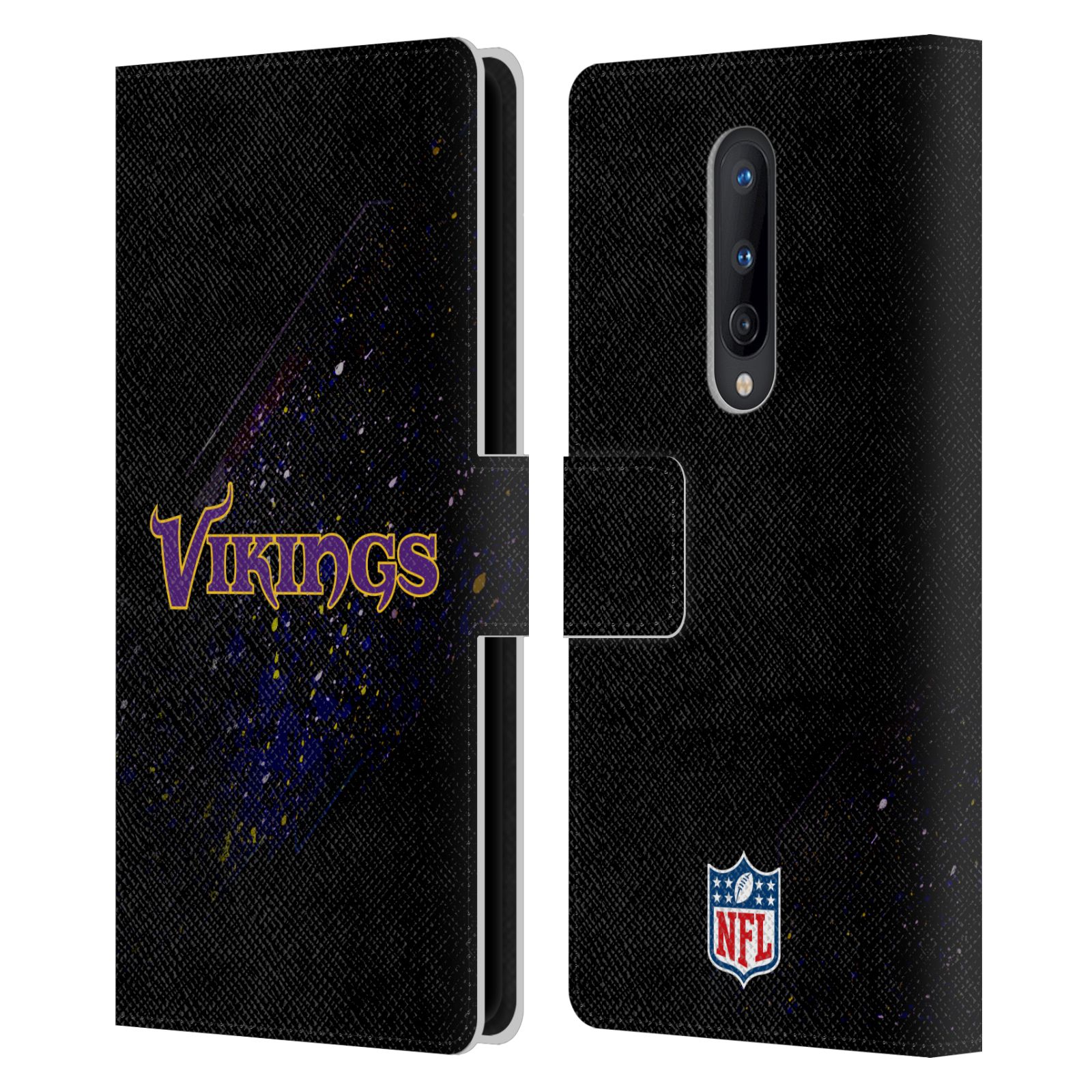 OFFICIAL NFL MINNESOTA VIKINGS LOGO LEATHER BOOK WALLET CASE FOR ONEPLUS PHONES - Picture 7 of 13