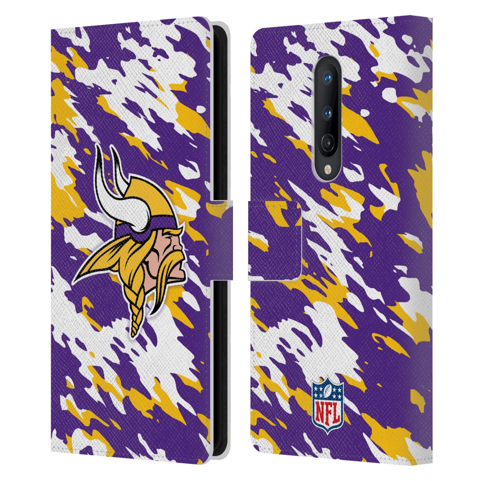 OFFICIAL NFL MINNESOTA VIKINGS LOGO LEATHER BOOK WALLET CASE FOR ONEPLUS PHONES - Picture 8 of 13