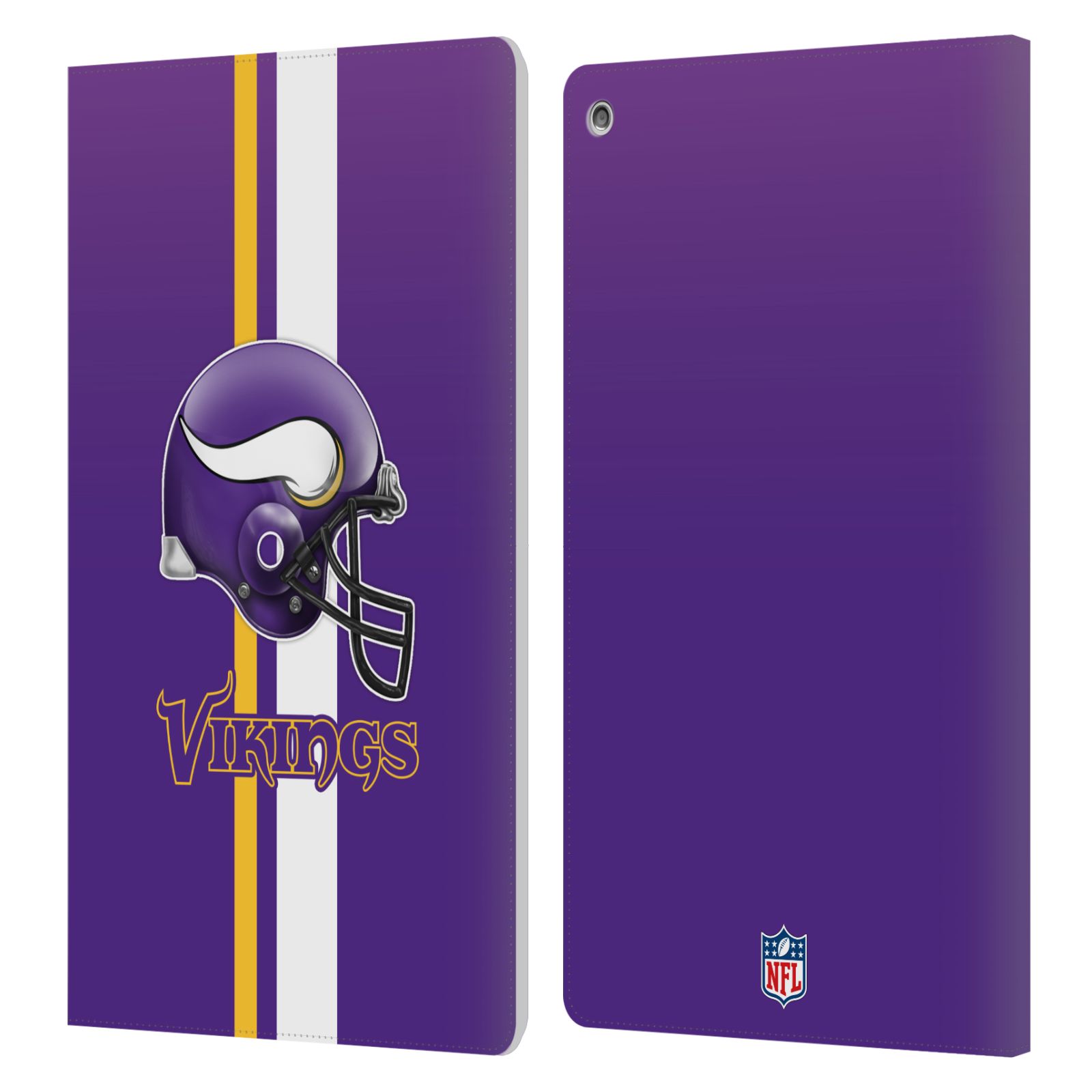 OFFICIAL NFL MINNESOTA VIKINGS LOGO LEATHER BOOK WALLET CASE FOR AMAZON FIRE