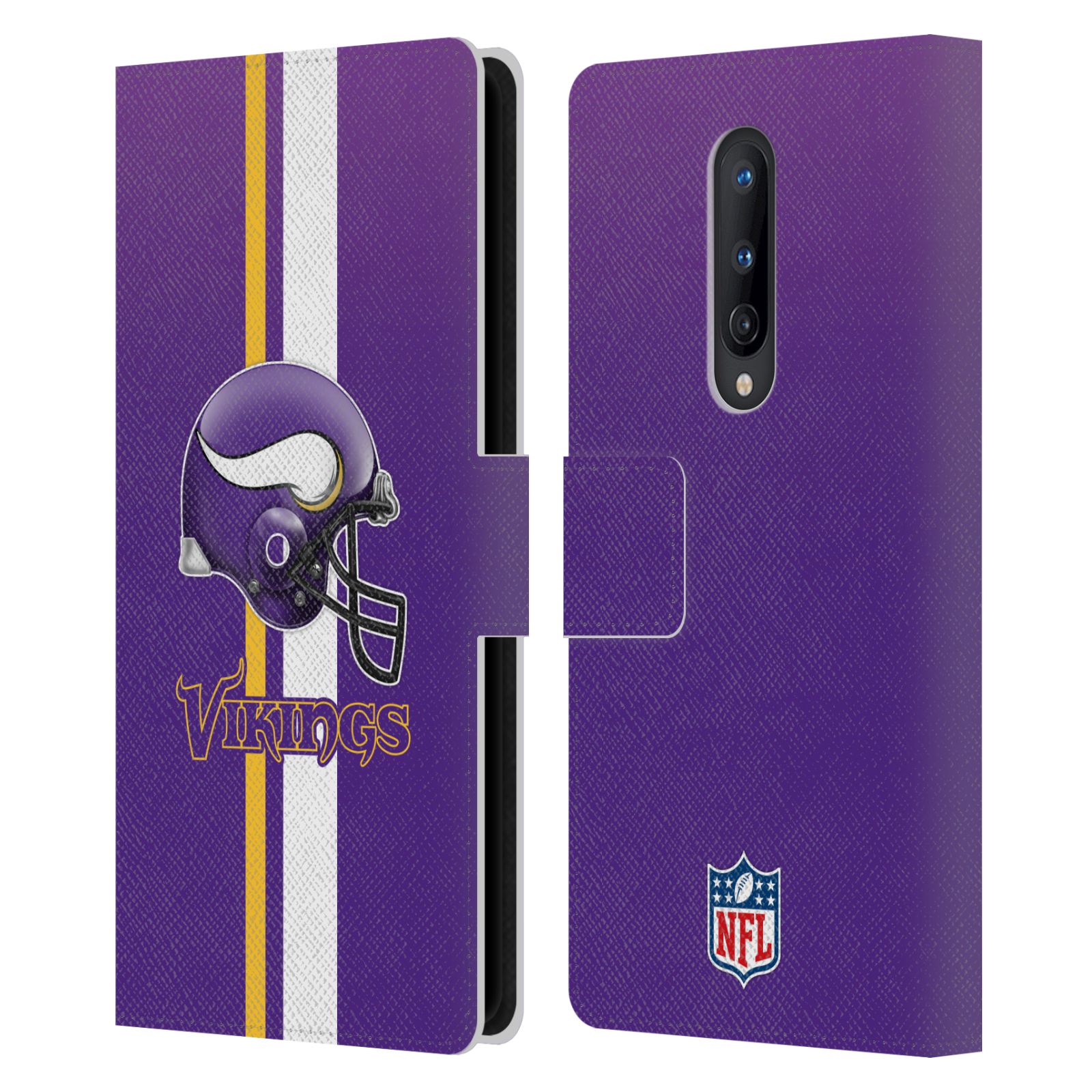 OFFICIAL NFL MINNESOTA VIKINGS LOGO LEATHER BOOK WALLET CASE FOR ONEPLUS PHONES - Picture 11 of 13