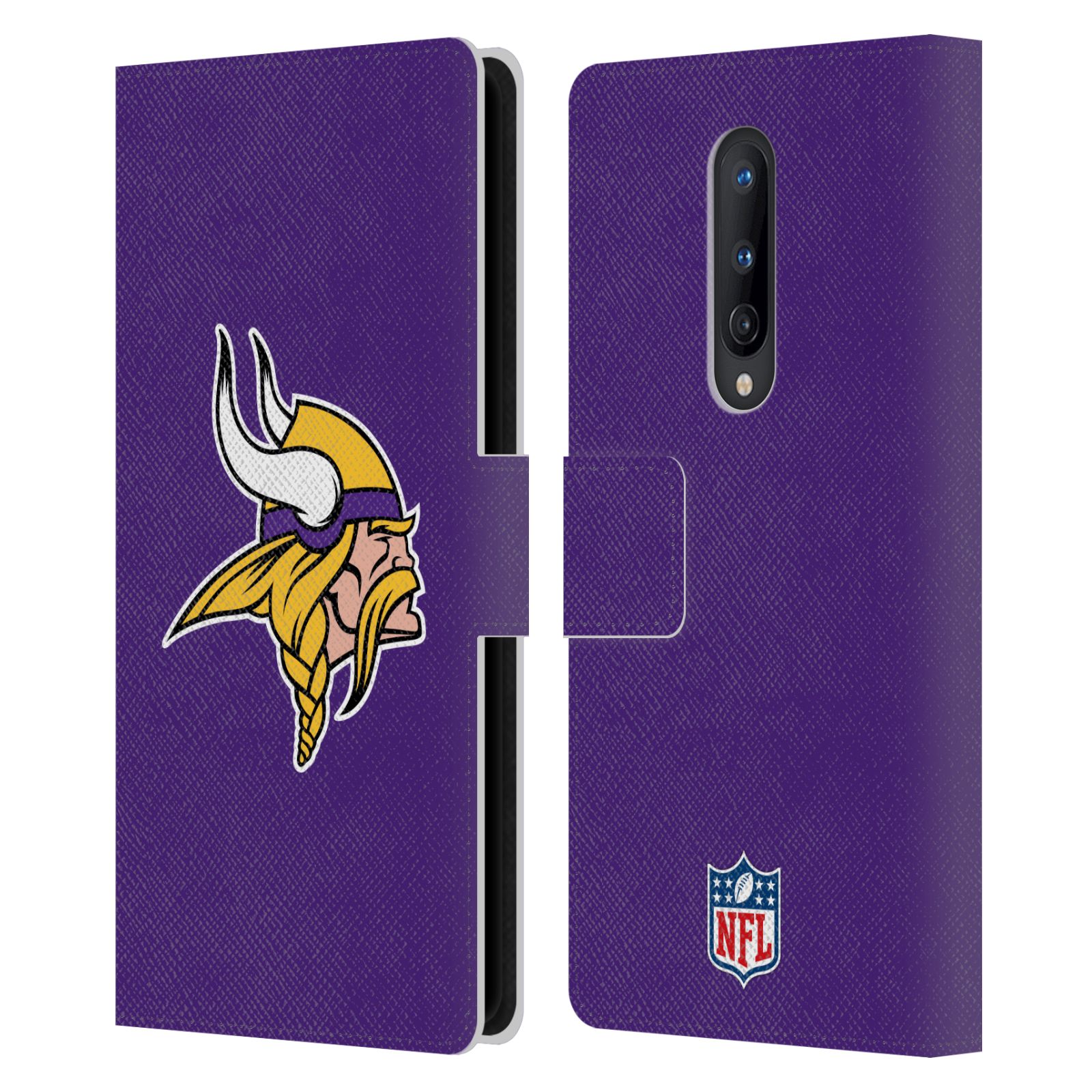 OFFICIAL NFL MINNESOTA VIKINGS LOGO LEATHER BOOK WALLET CASE FOR ONEPLUS PHONES - Picture 12 of 13