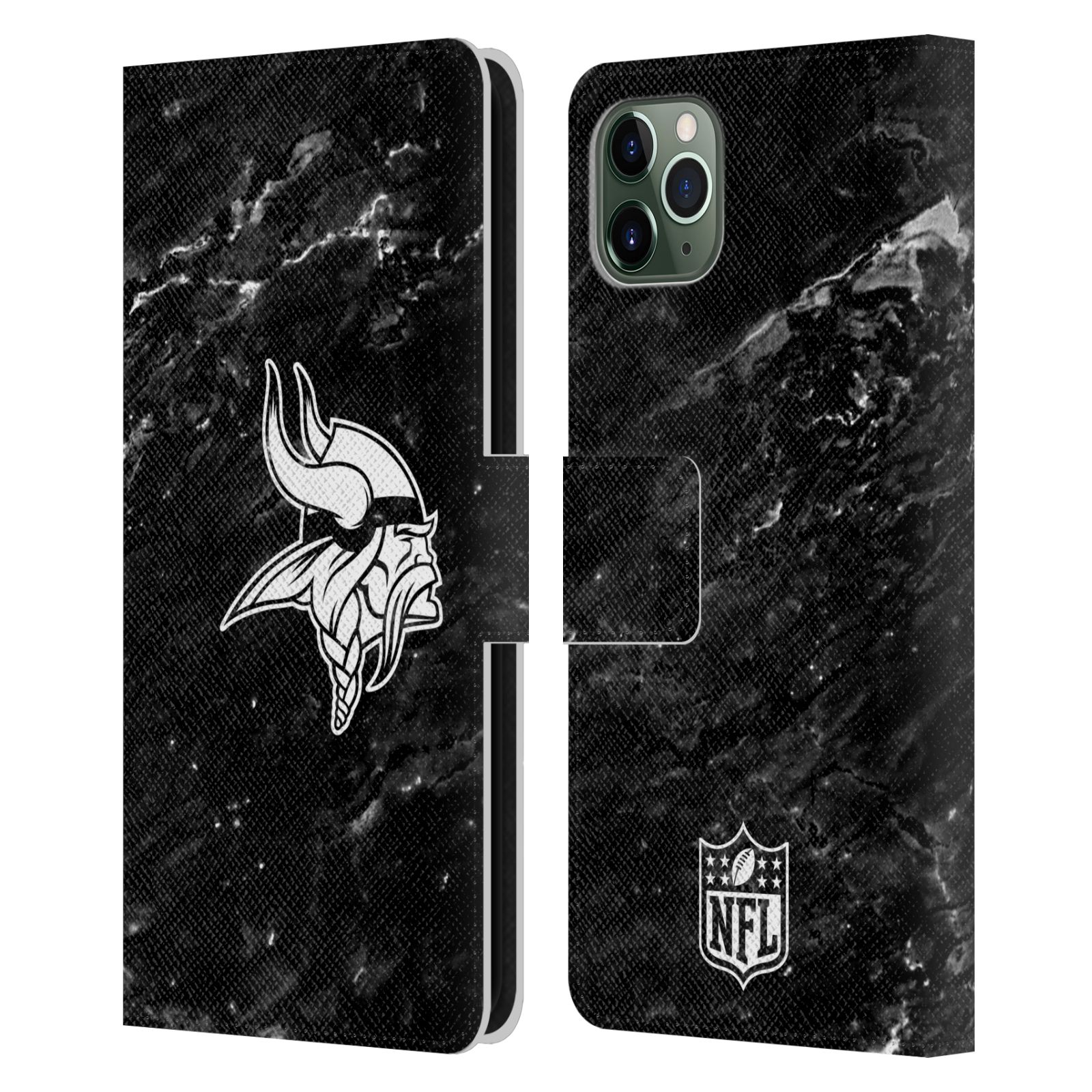 NFL MINNESOTA VIKINGS ARTWORK LEATHER BOOK WALLET CASE FOR APPLE iPHONE PHONES - Picture 8 of 10