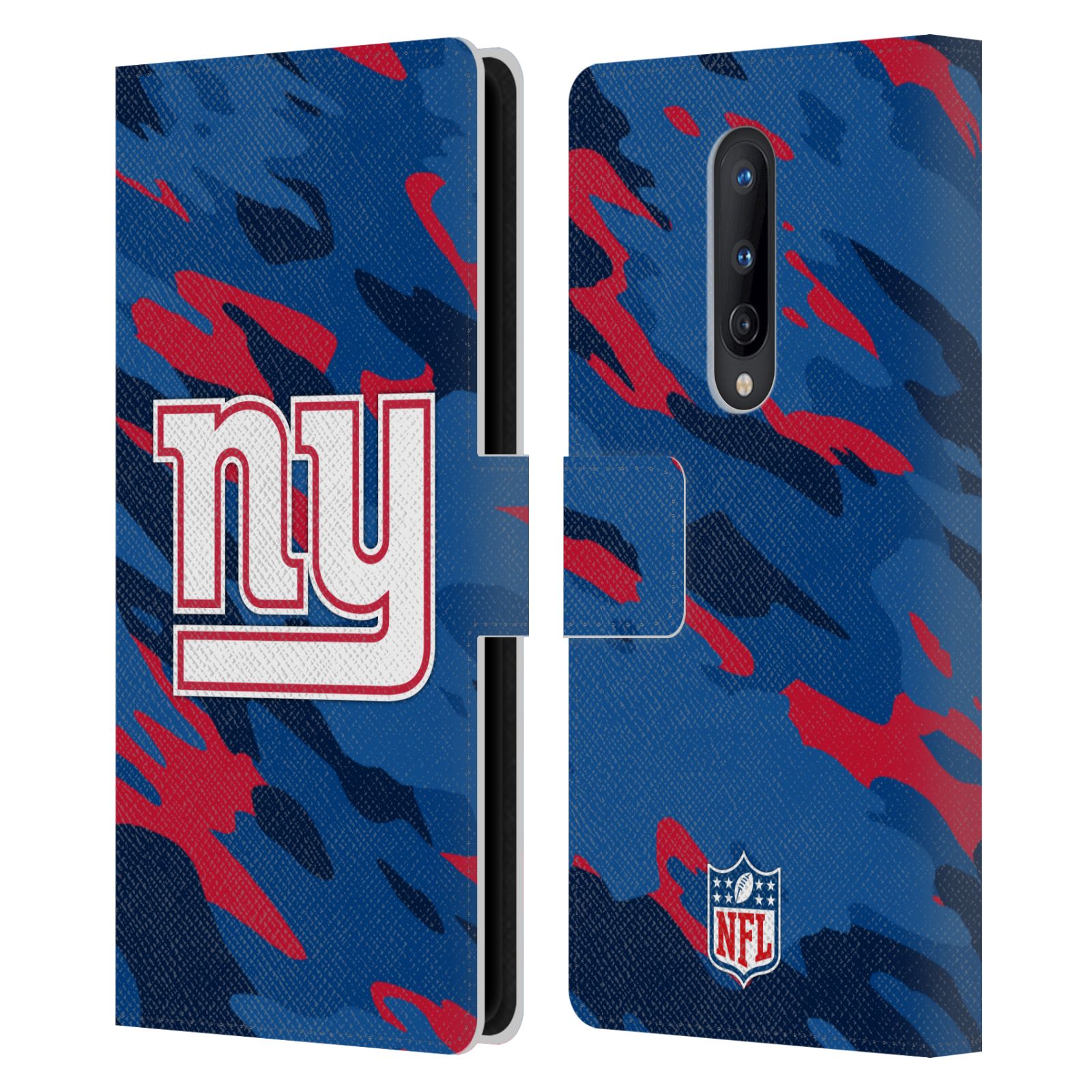 OFFICIAL NFL NEW YORK GIANTS LOGO LEATHER BOOK WALLET CASE FOR ONEPLUS PHONES - Picture 8 of 13