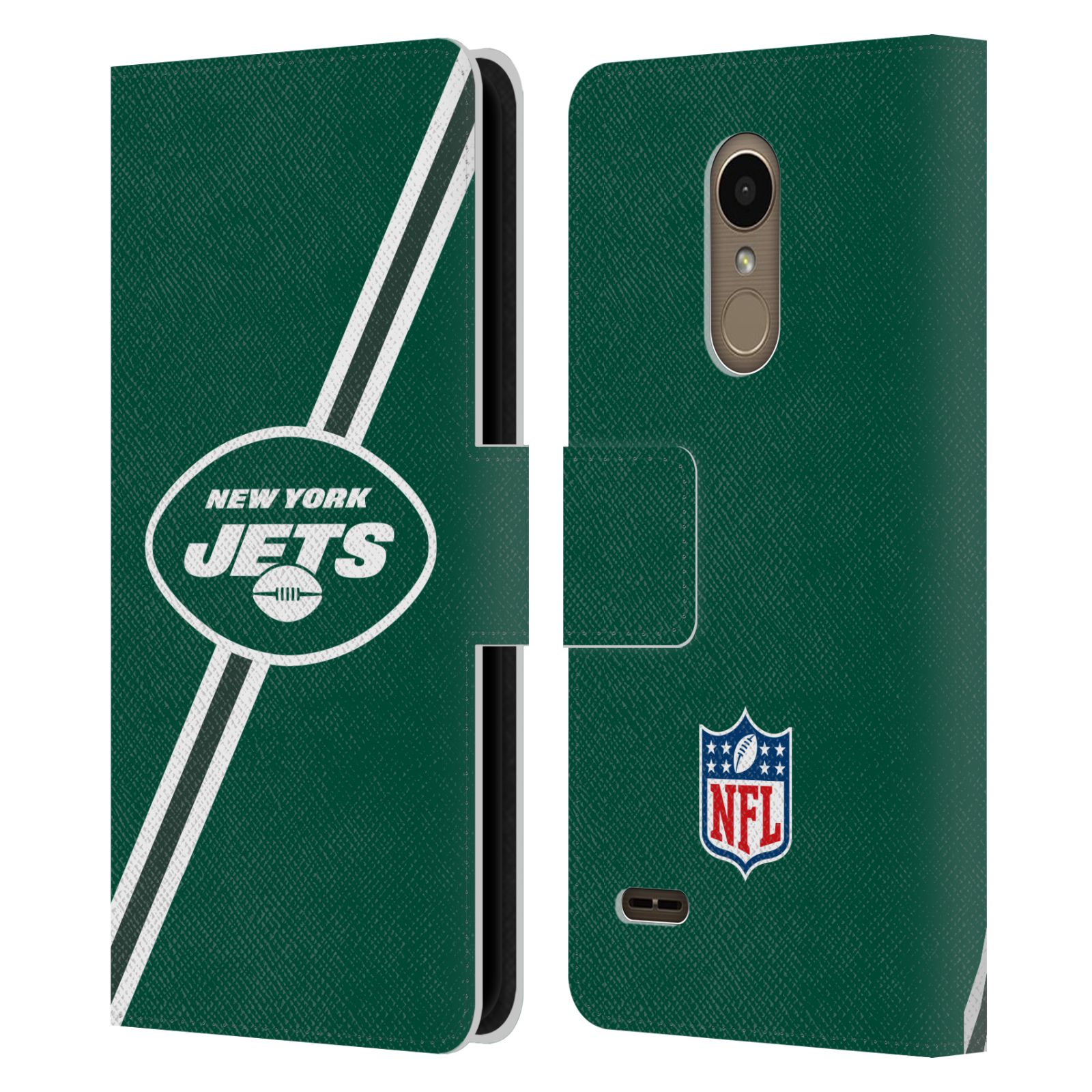 OFFICIAL NFL NEW YORK JETS LOGO LEATHER BOOK WALLET CASE COVER FOR LG PHONES 1 - Picture 7 of 7