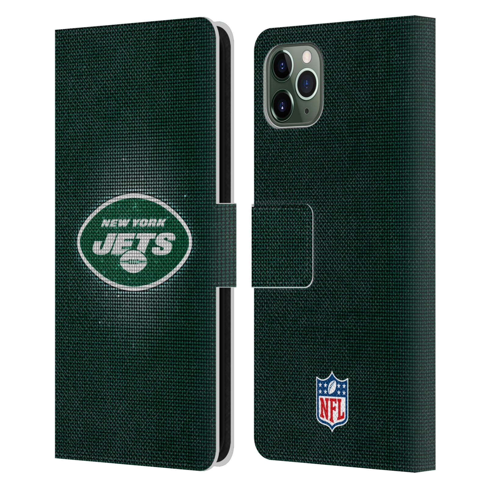 OFFICIAL NFL NEW YORK JETS ARTWORK LEATHER BOOK CASE FOR APPLE iPHONE PHONES - Picture 7 of 10