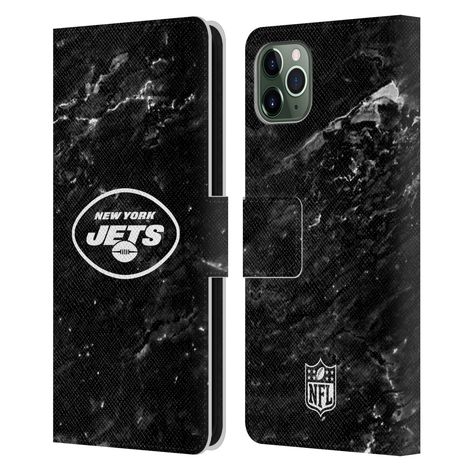 OFFICIAL NFL NEW YORK JETS ARTWORK LEATHER BOOK CASE FOR APPLE iPHONE PHONES - Picture 8 of 10