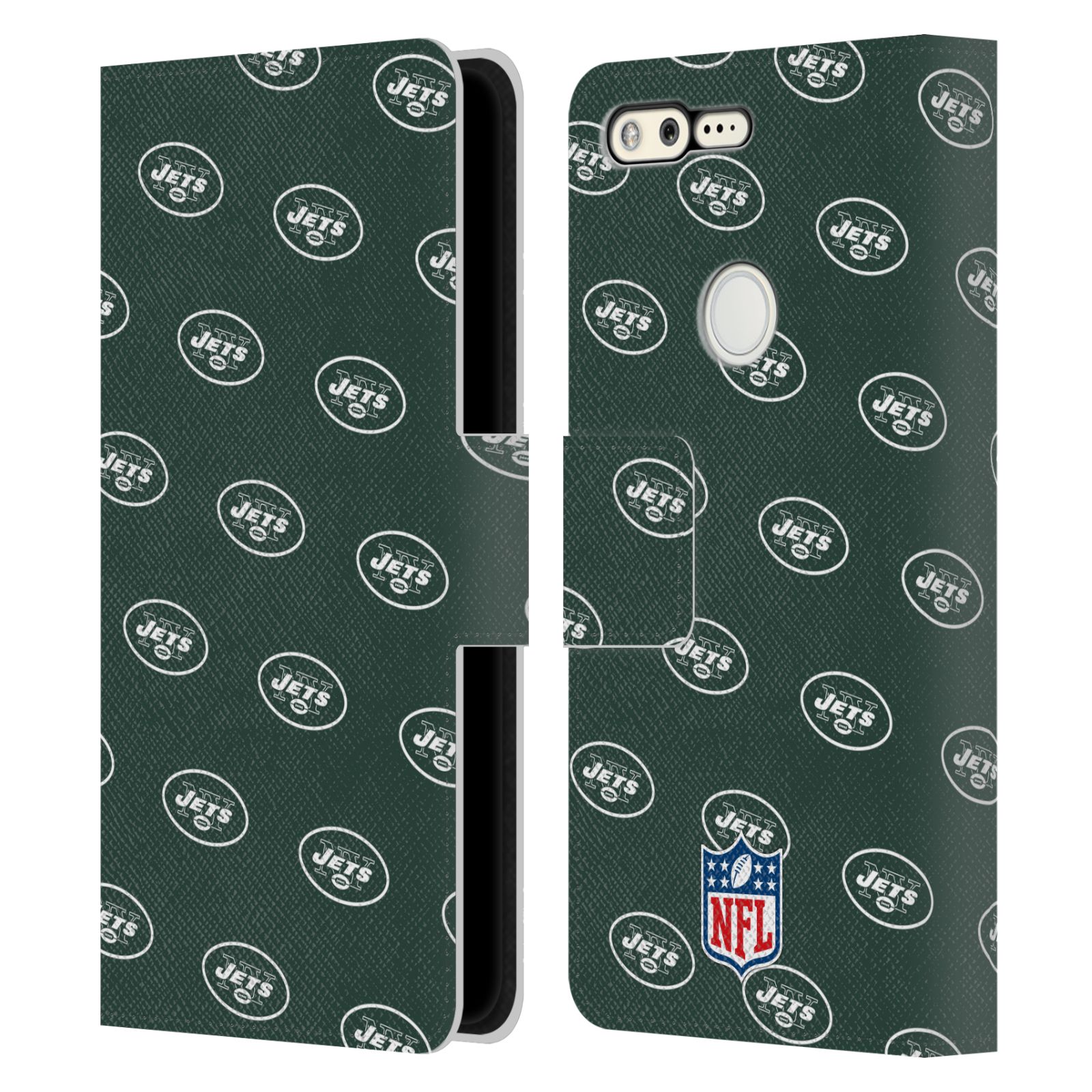 OFFICIAL NFL NEW YORK JETS ARTWORK LEATHER BOOK CASE FOR GOOGLE PHONES - Picture 9 of 10