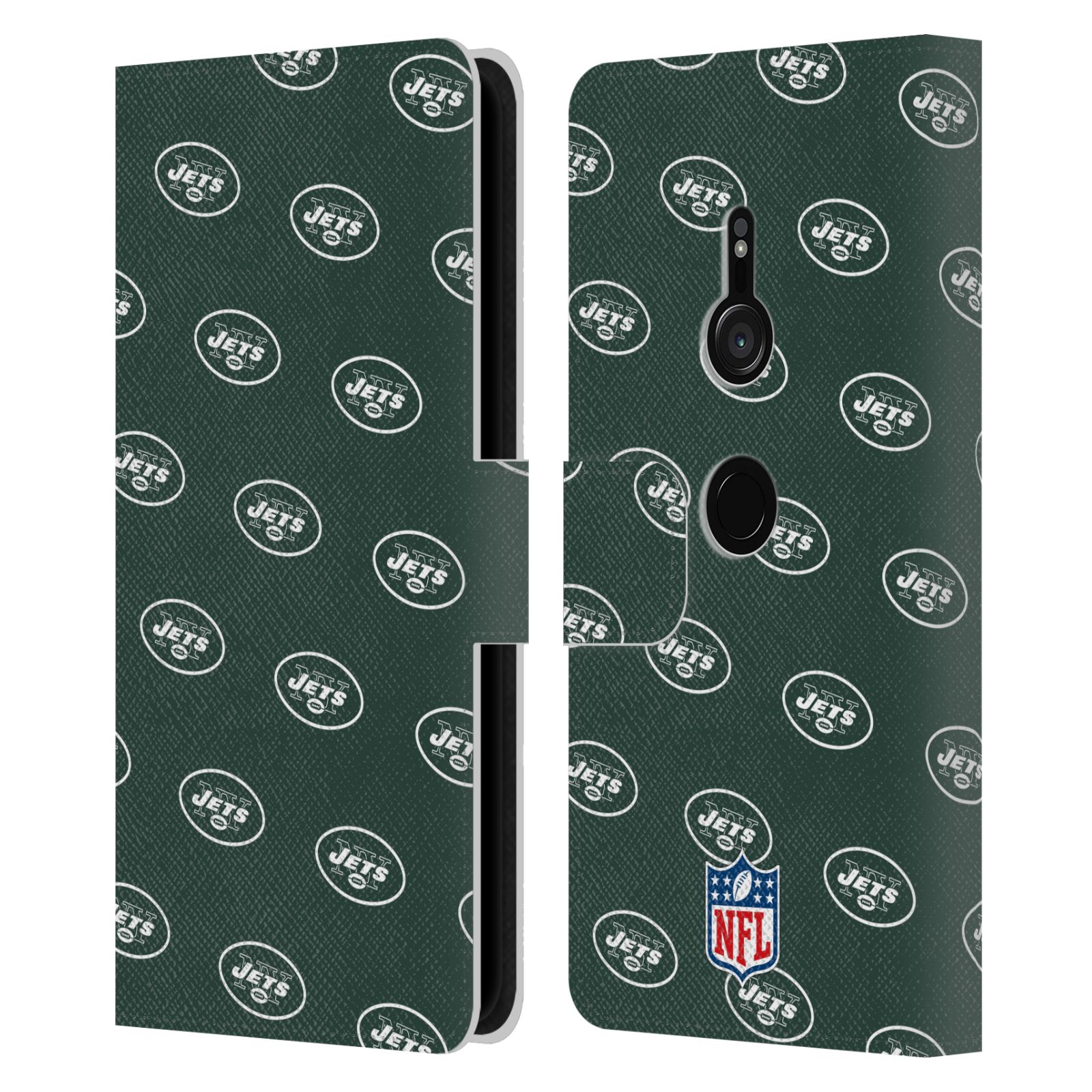 OFFICIAL NFL NEW YORK JETS ARTWORK LEATHER BOOK WALLET CASE FOR SONY PHONES 1 - 第 9/10 張圖片