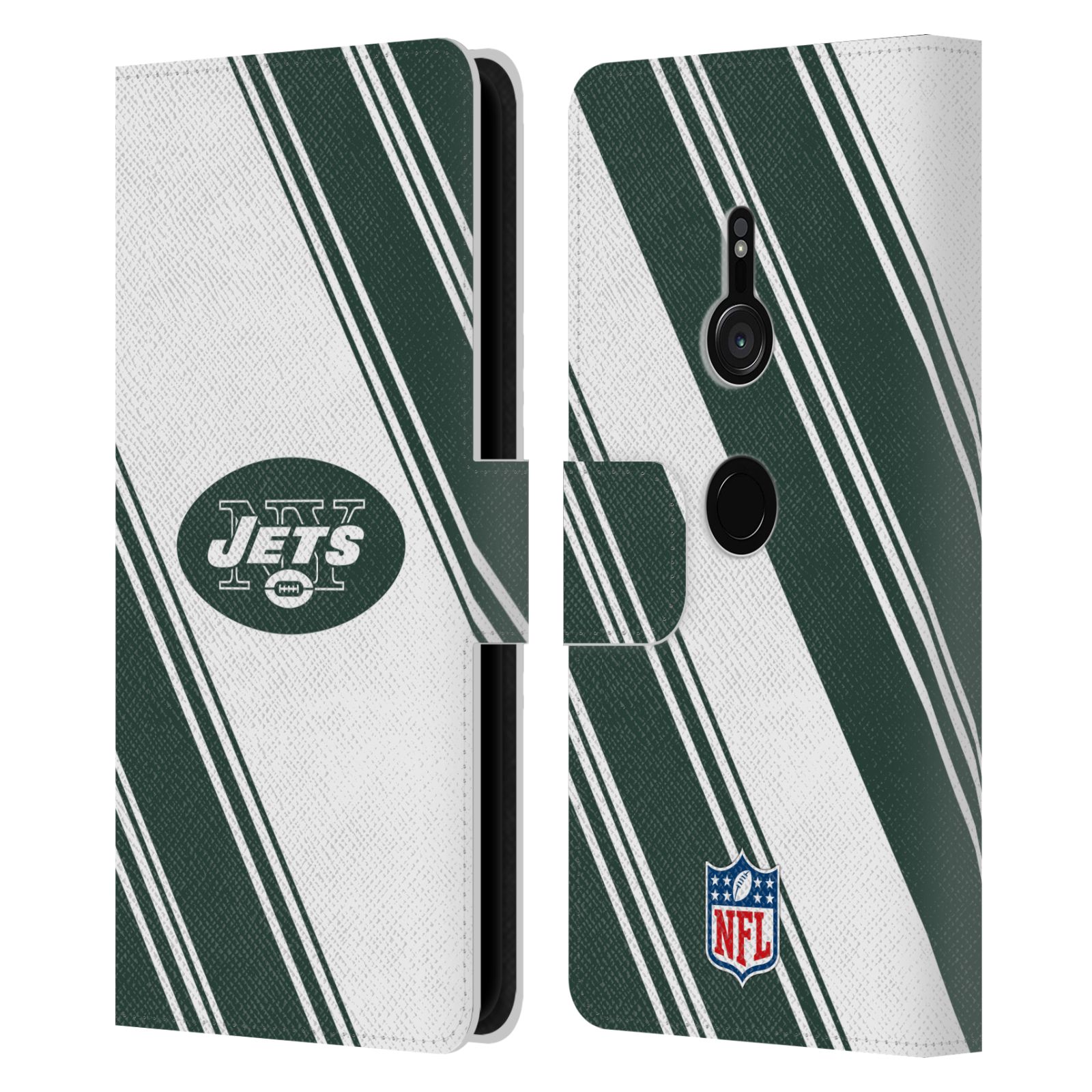 OFFICIAL NFL NEW YORK JETS ARTWORK LEATHER BOOK WALLET CASE FOR SONY PHONES 1 - 第 10/10 張圖片