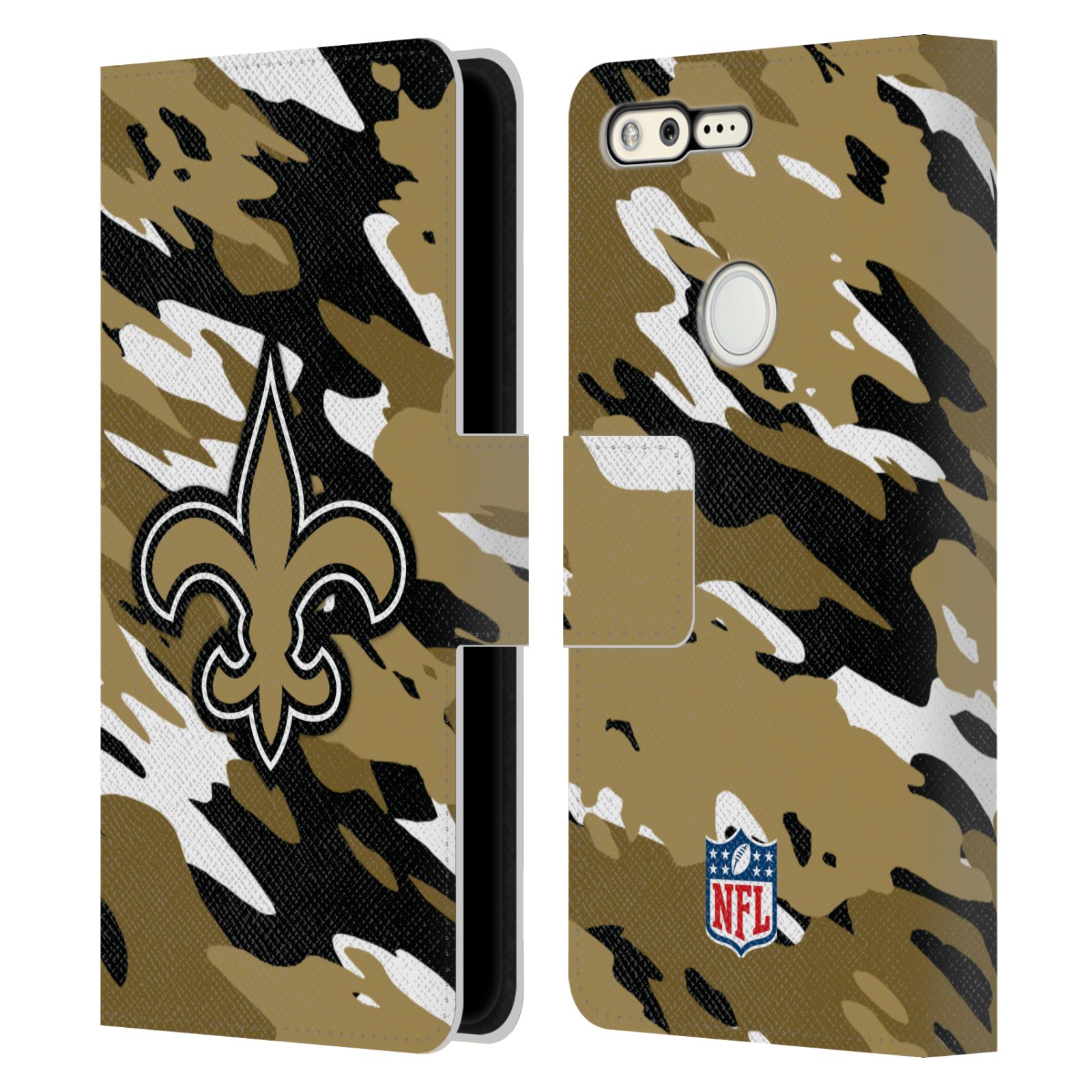 OFFICIAL NFL NEW ORLEANS SAINTS LOGO LEATHER BOOK CASE FOR GOOGLE PHONES - 第 8/13 張圖片