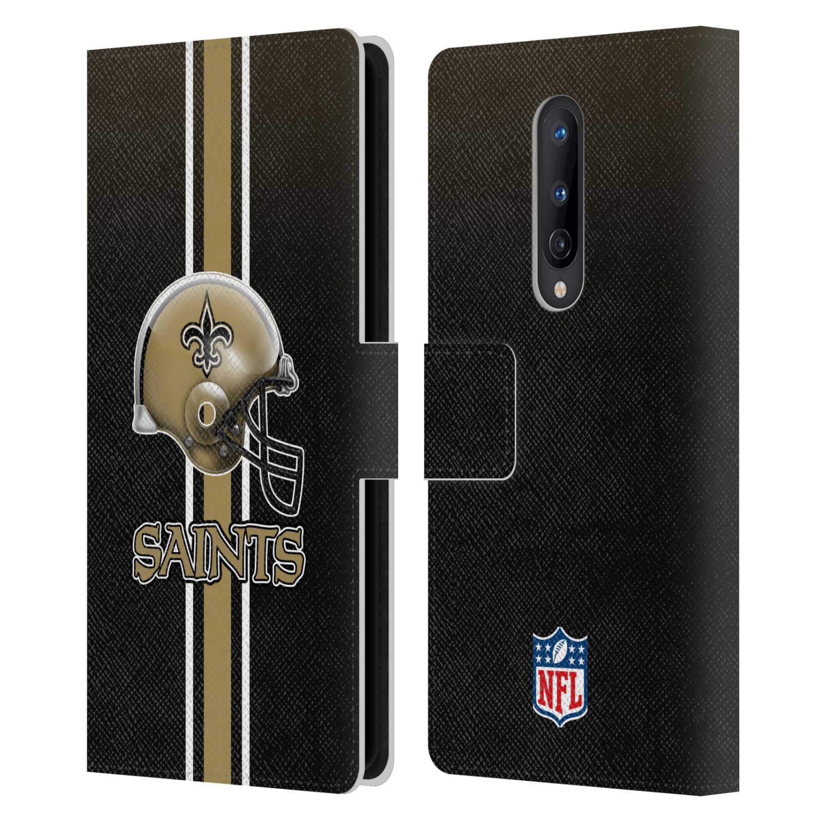 OFFICIAL NFL NEW ORLEANS SAINTS LOGO LEATHER BOOK WALLET CASE FOR ONEPLUS PHONES - Picture 11 of 13