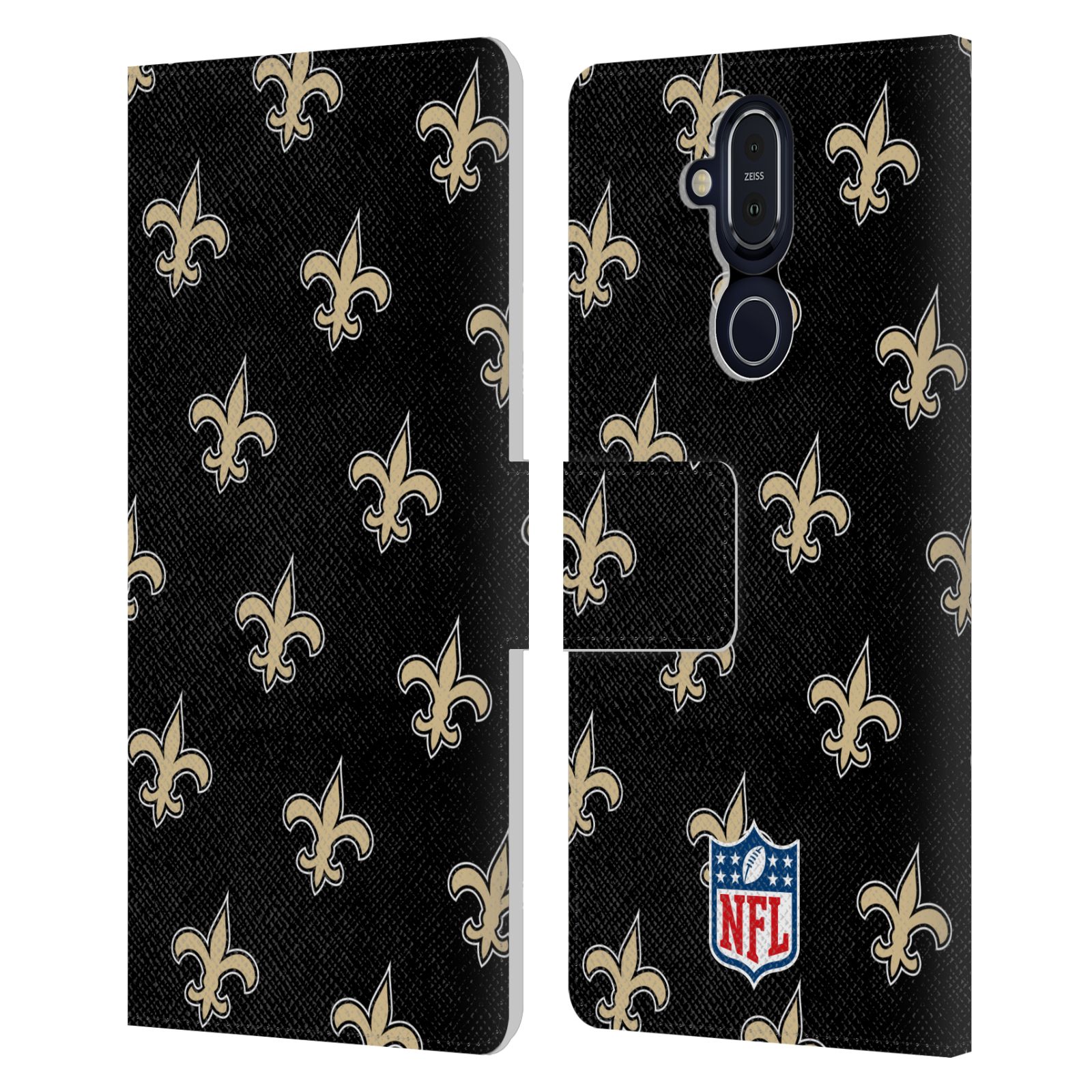 OFFICIAL NFL NEW ORLEANS SAINTS ARTWORK LEATHER BOOK CASE FOR MICROSOFT PHONES - Picture 9 of 10