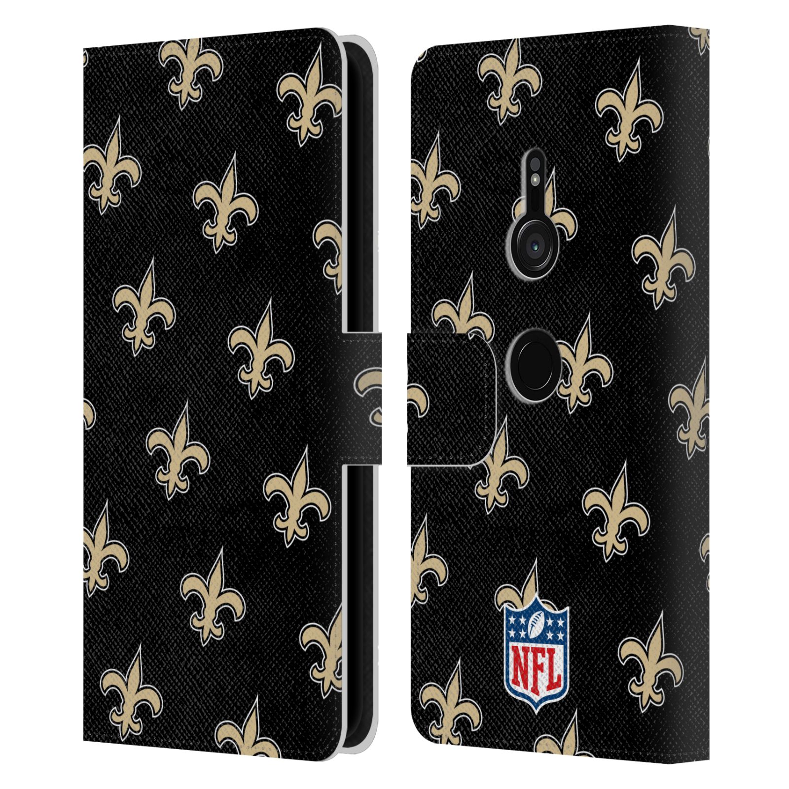 OFFICIAL NFL NEW ORLEANS SAINTS ARTWORK LEATHER BOOK CASE FOR SONY PHONES 1 - Picture 9 of 10