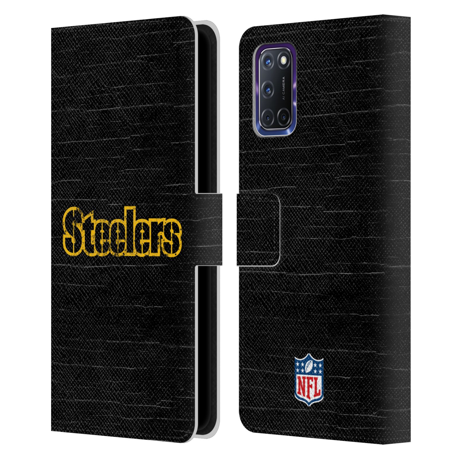 OFFIZIELLE NFL PITTSBURGH STEELERS LOGO BRIEFTASCHE HÜLLE HUELLE FÜR OPPO HANDYS - Bild 13 von 13