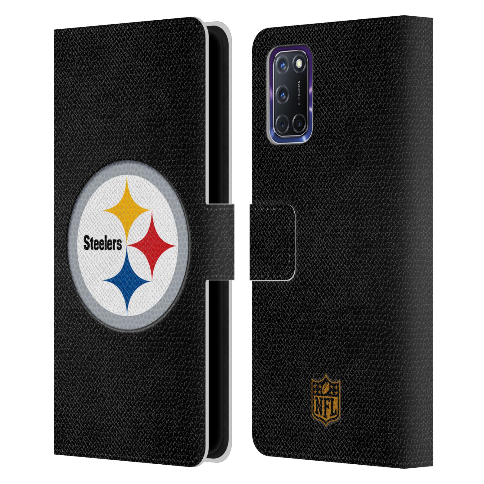 OFFIZIELLE NFL PITTSBURGH STEELERS LOGO BRIEFTASCHE HÜLLE HUELLE FÜR OPPO HANDYS - Bild 9 von 13
