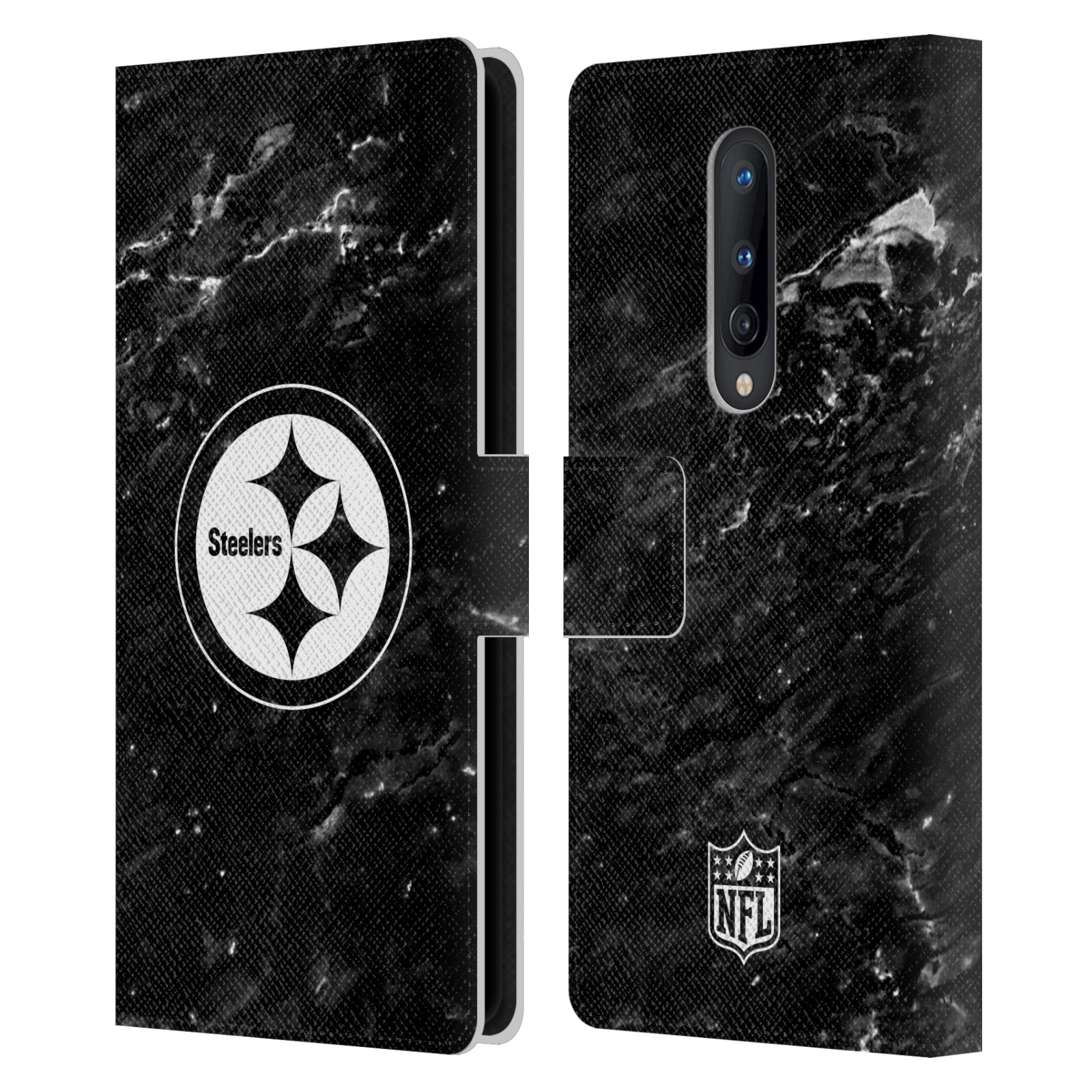 NFL PITTSBURGH STEELERS ARTWORK LEATHER BOOK CASE FOR BLACKBERRY ONEPLUS - Picture 8 of 10