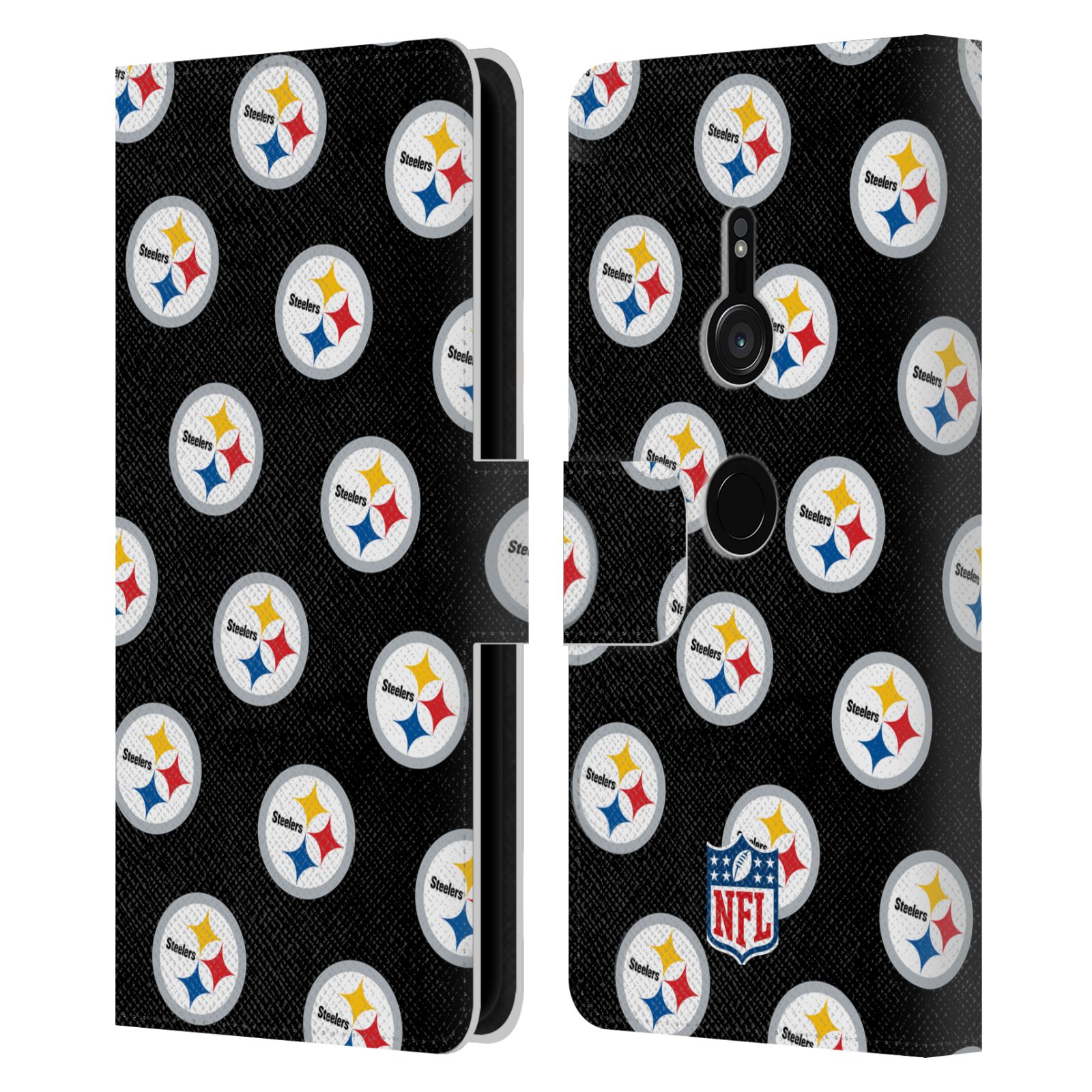 OFFICIAL NFL PITTSBURGH STEELERS ARTWORK LEATHER BOOK CASE FOR SONY PHONES 1 - Picture 9 of 10