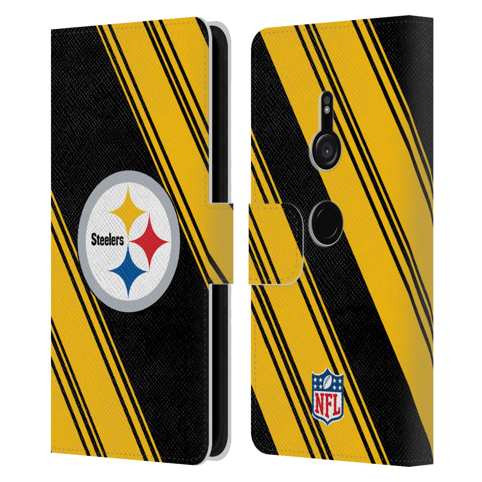 OFFICIAL NFL PITTSBURGH STEELERS ARTWORK LEATHER BOOK CASE FOR SONY PHONES 1 - Picture 10 of 10