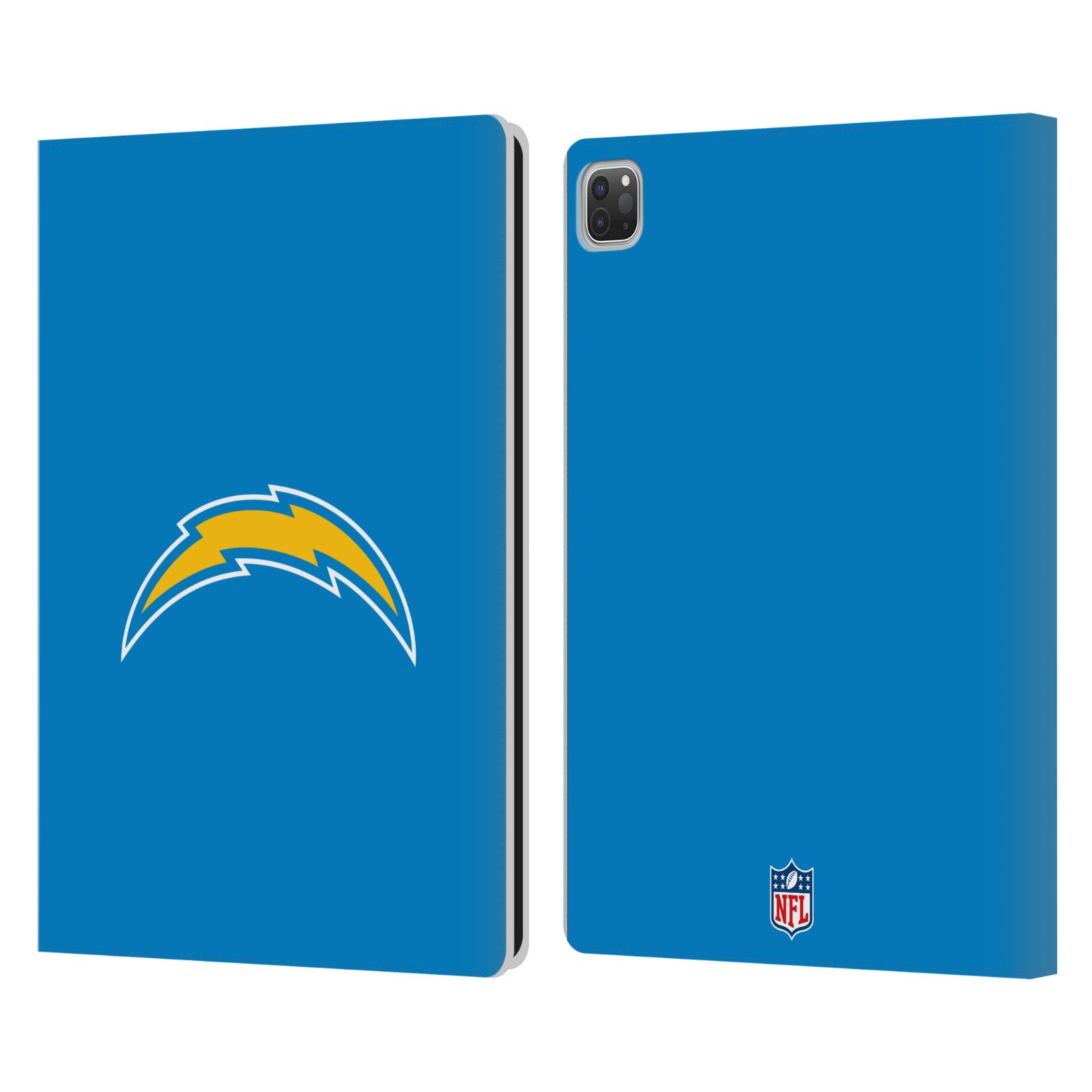 OFFICIAL NFL LOS ANGELES CHARGERS LOGO LEATHER BOOK WALLET CASE FOR APPLE iPAD