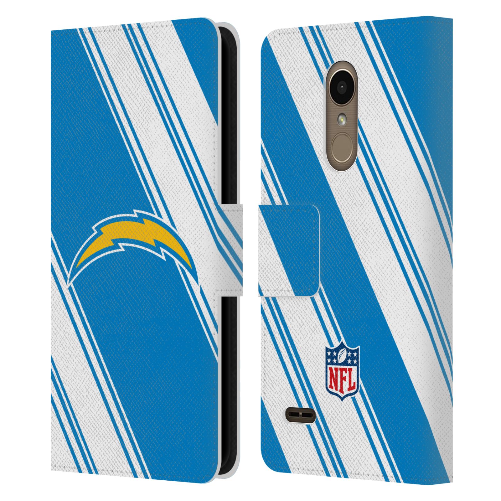 OFFICIAL NFL LOS ANGELES CHARGERS ARTWORK LEATHER BOOK CASE FOR LG PHONES 1 - Picture 7 of 7