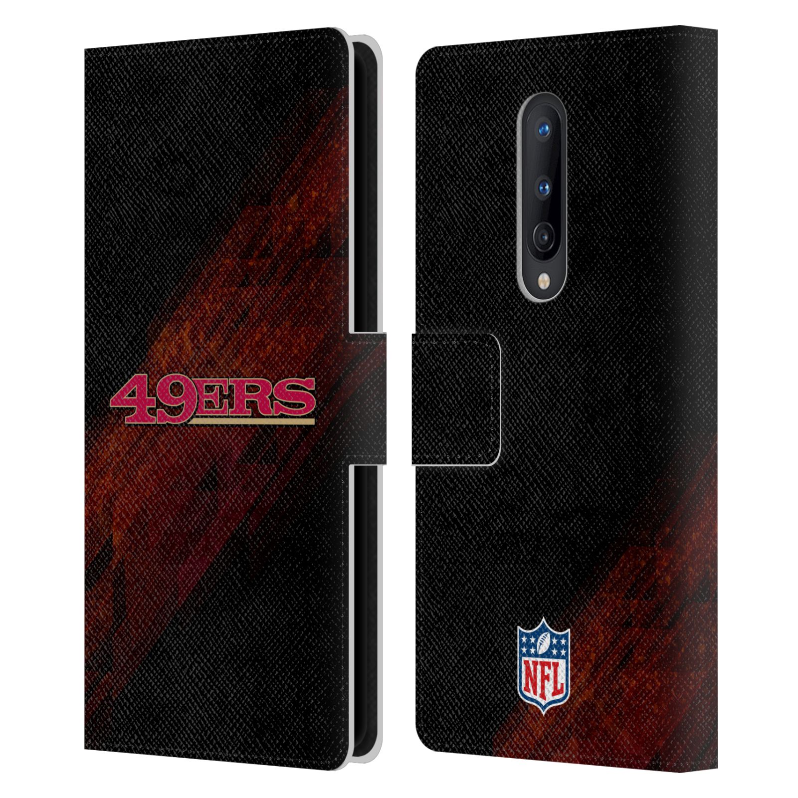 OFFICIAL NFL SAN FRANCISCO 49ERS LOGO LEATHER BOOK CASE FOR ONEPLUS PHONES - Picture 7 of 13