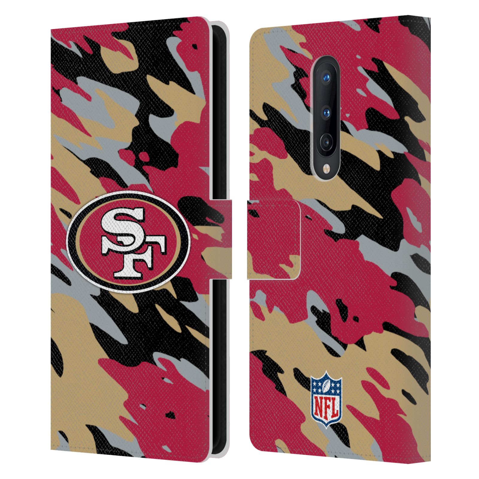 OFFICIAL NFL SAN FRANCISCO 49ERS LOGO LEATHER BOOK CASE FOR ONEPLUS PHONES - Picture 8 of 13
