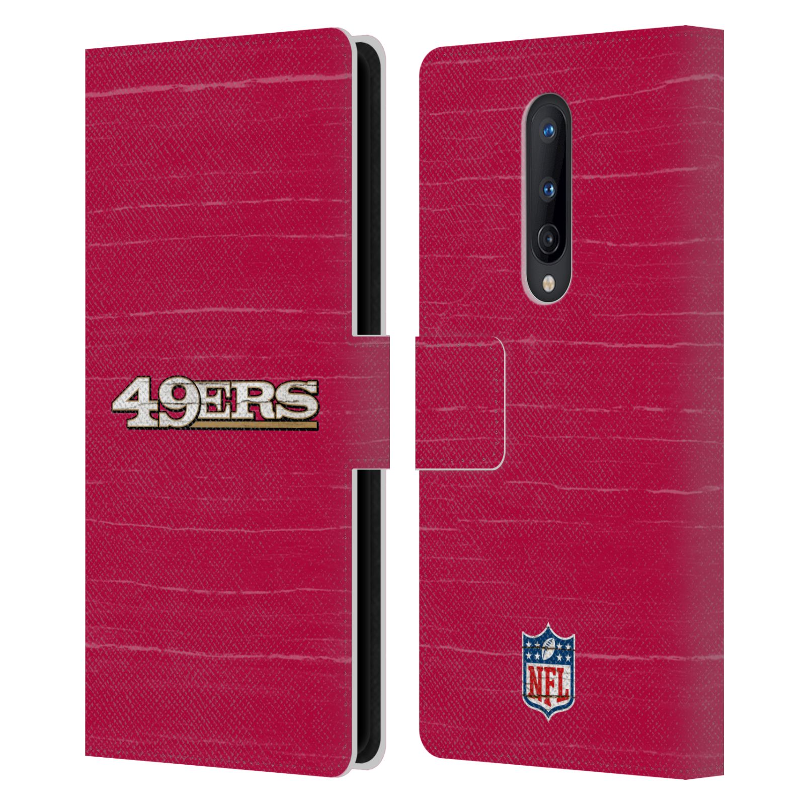 OFFICIAL NFL SAN FRANCISCO 49ERS LOGO LEATHER BOOK CASE FOR ONEPLUS PHONES - Picture 9 of 13