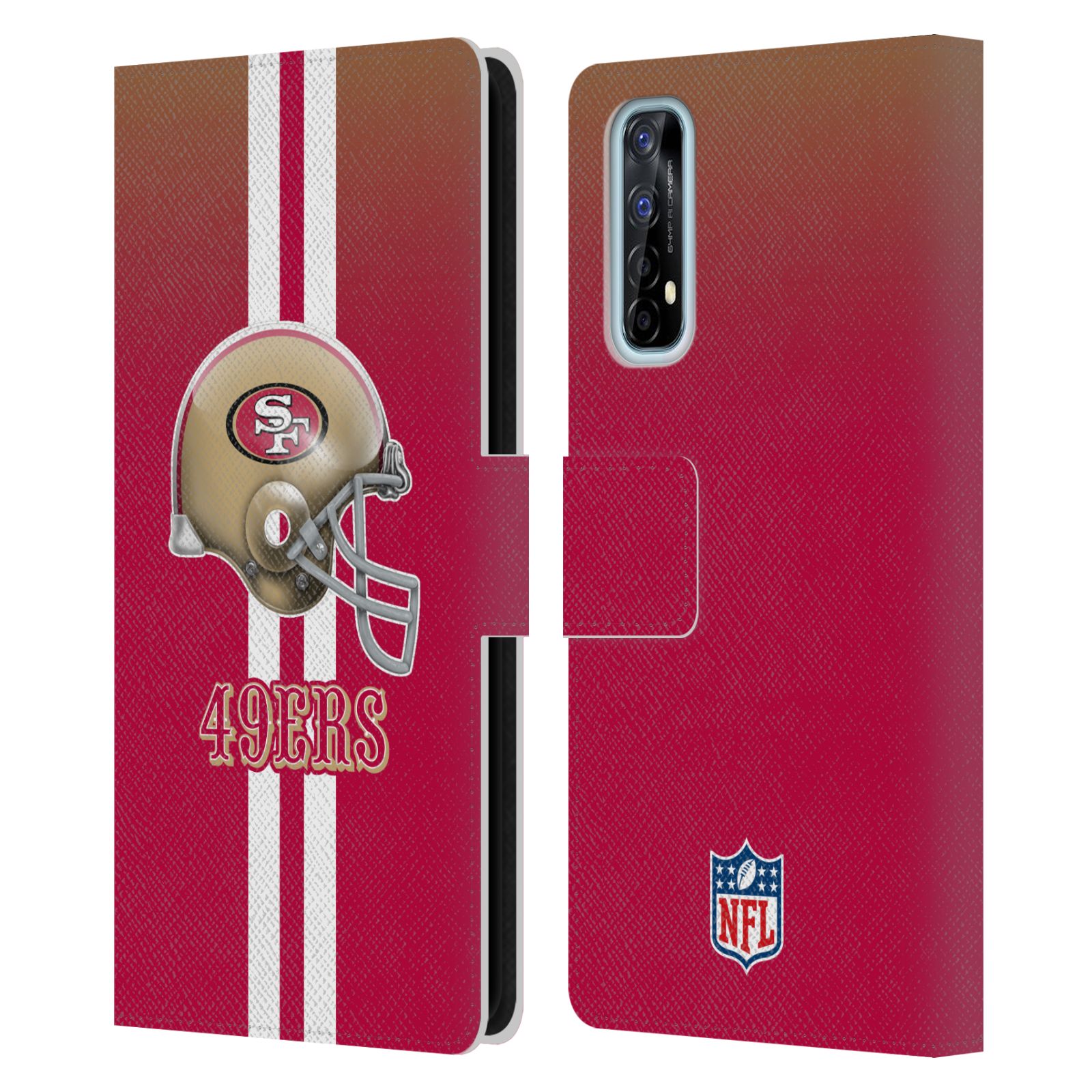 OFFICIAL NFL SAN FRANCISCO 49ERS LOGO LEATHER BOOK WALLET CASE FOR REALME PHONES - Picture 11 of 13