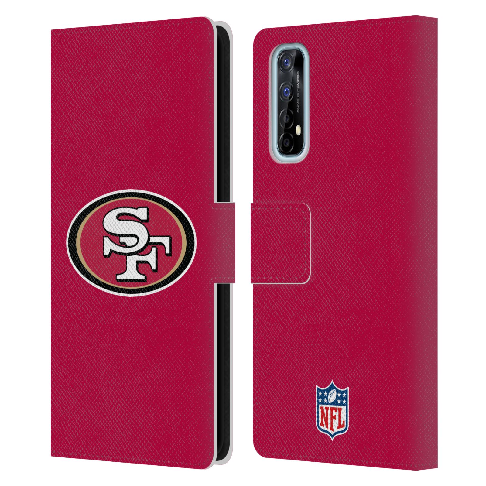 OFFICIAL NFL SAN FRANCISCO 49ERS LOGO LEATHER BOOK WALLET CASE FOR REALME PHONES - Picture 12 of 13