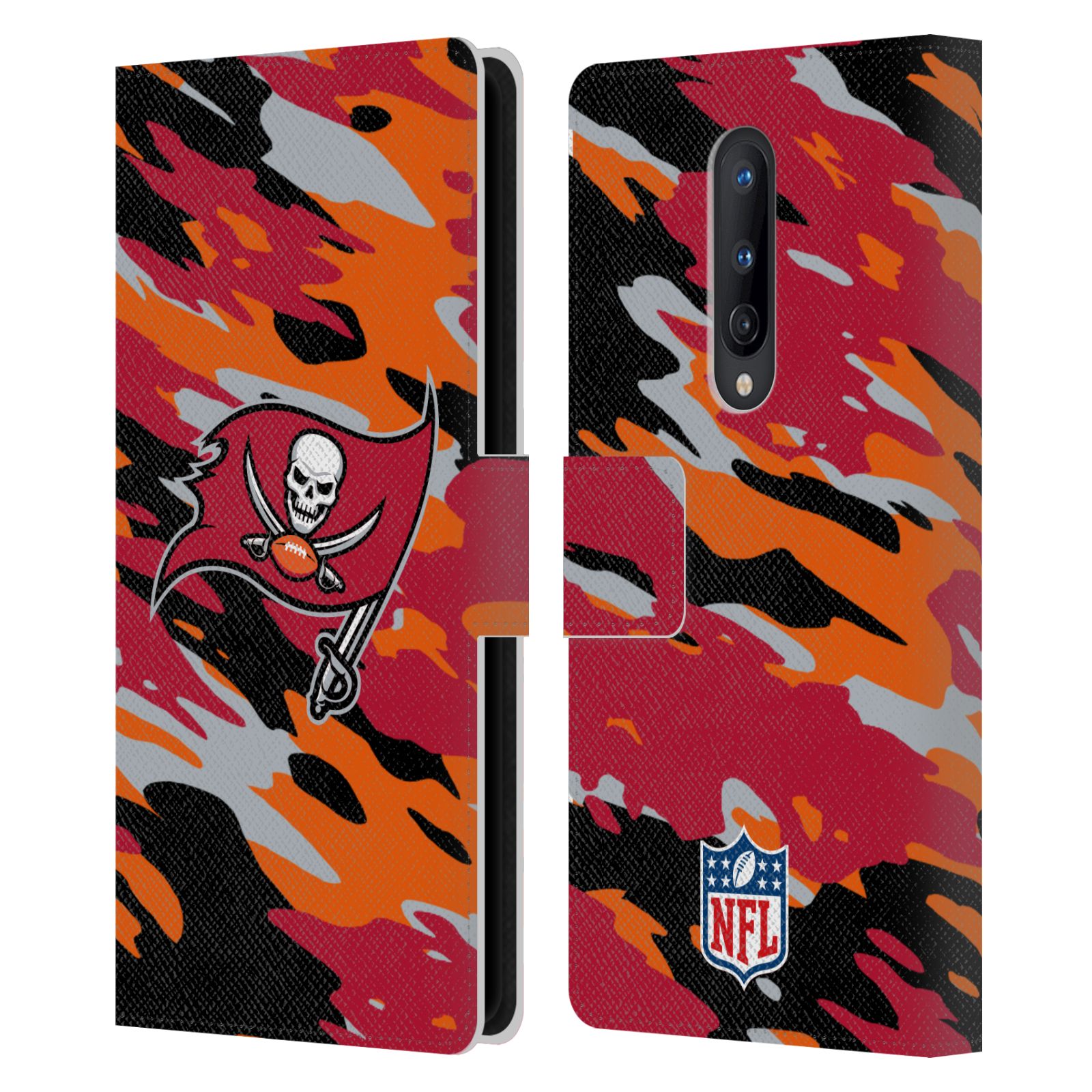 OFFICIAL NFL TAMPA BAY BUCCANEERS LOGO LEATHER BOOK CASE FOR ONEPLUS PHONES - Picture 8 of 13