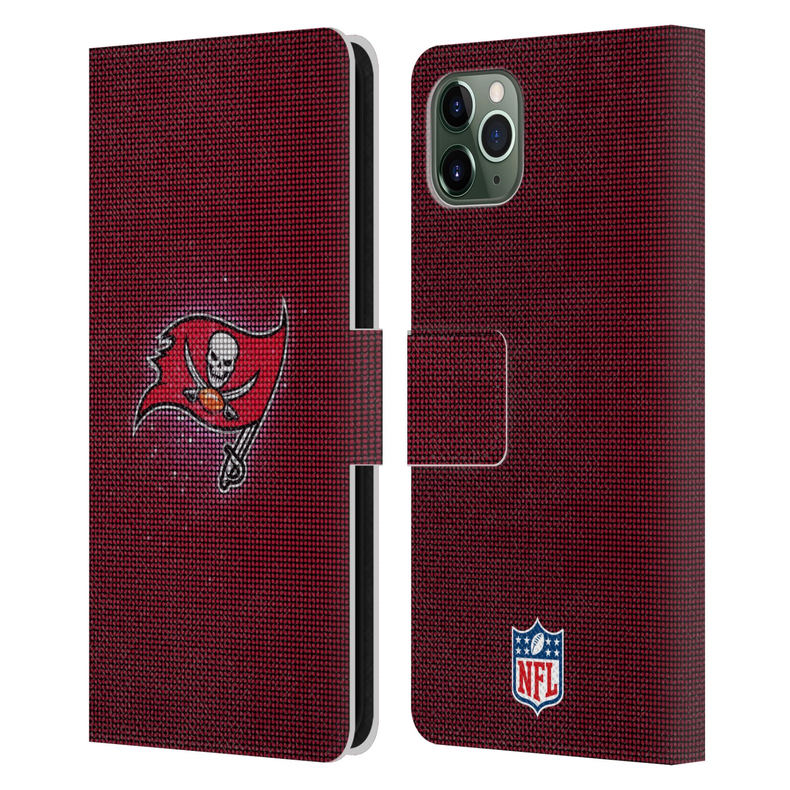 OFFICIAL NFL TAMPA BAY BUCCANEERS ARTWORK LEATHER BOOK CASE FOR APPLE iPHONE - Picture 7 of 10