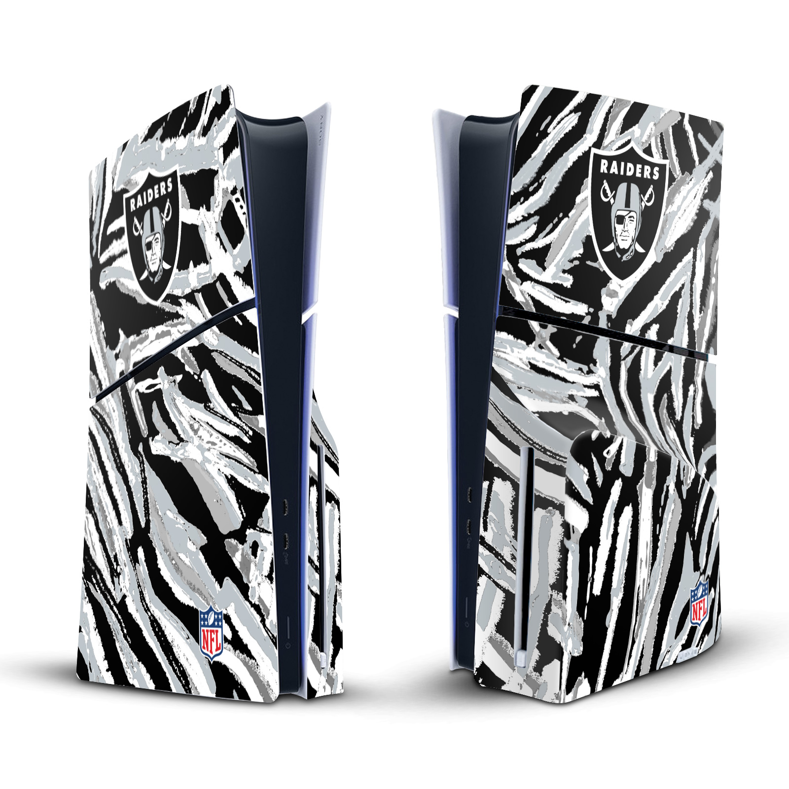 NFL LAS VEGAS RAIDERS VINYL SKIN DECAL FOR SONY PS5 SLIM DISC EDITION CONSOLE