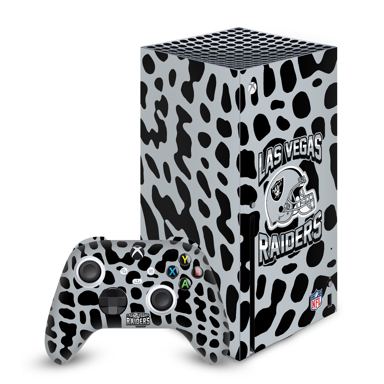 OFFICIAL NFL LAS VEGAS RAIDERS VINYL SKIN FOR SERIES X CONSOLE & CONTROLLER