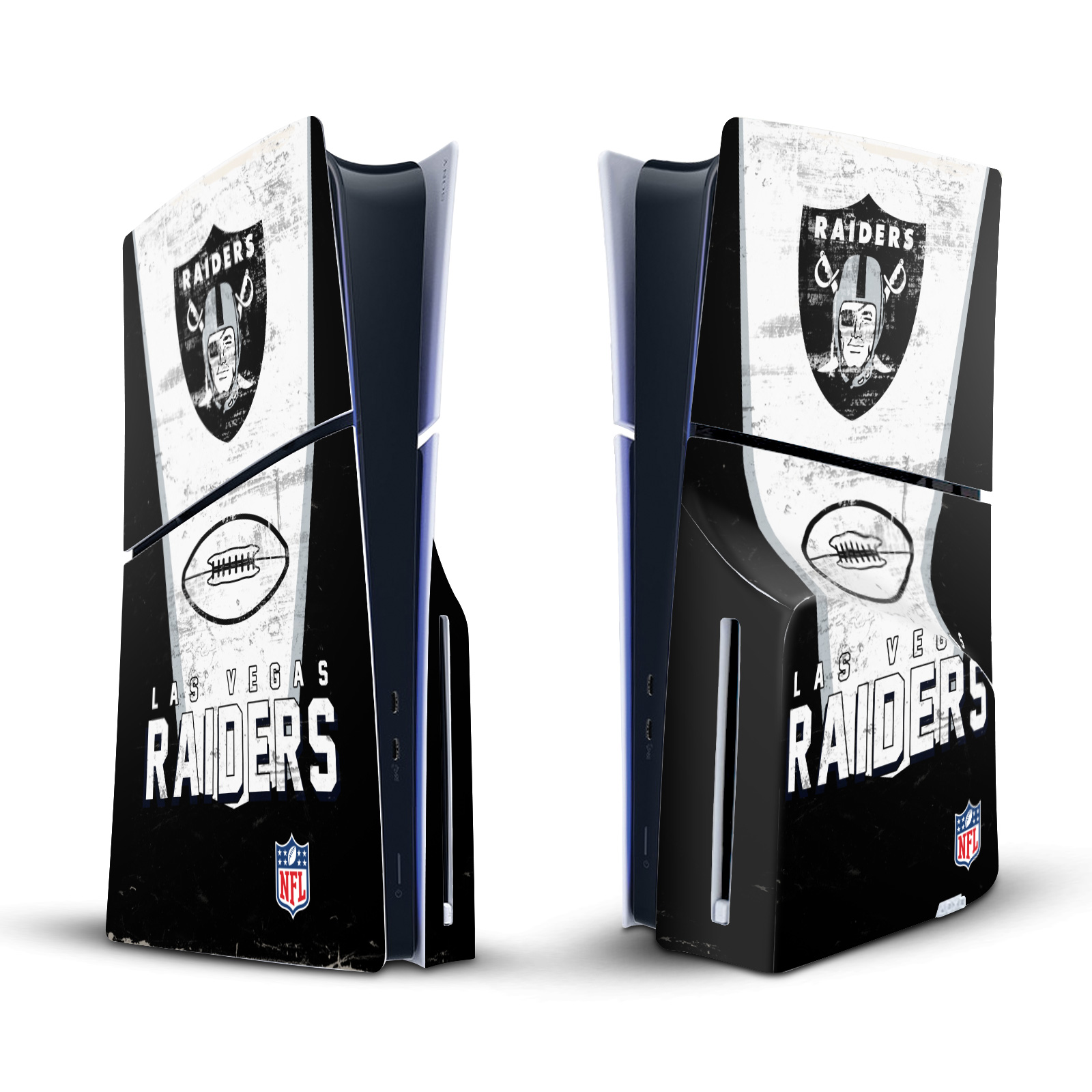 NFL LAS VEGAS RAIDERS VINYL SKIN DECAL FOR SONY PS5 SLIM DISC EDITION CONSOLE