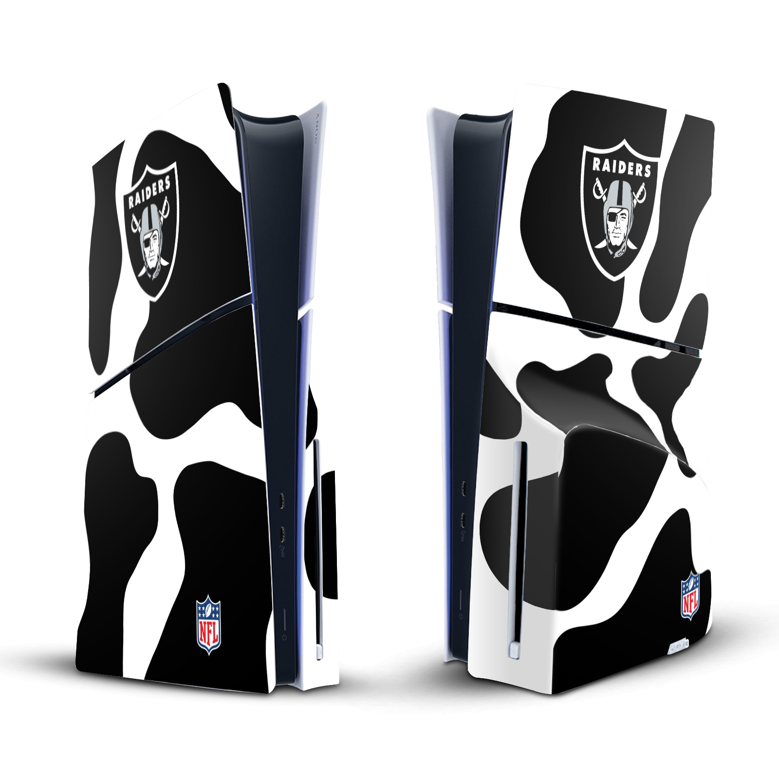 NFL LAS VEGAS RAIDERS VINYL SKIN DECAL FOR SONY PS5 SLIM DISC EDITION CONSOLE