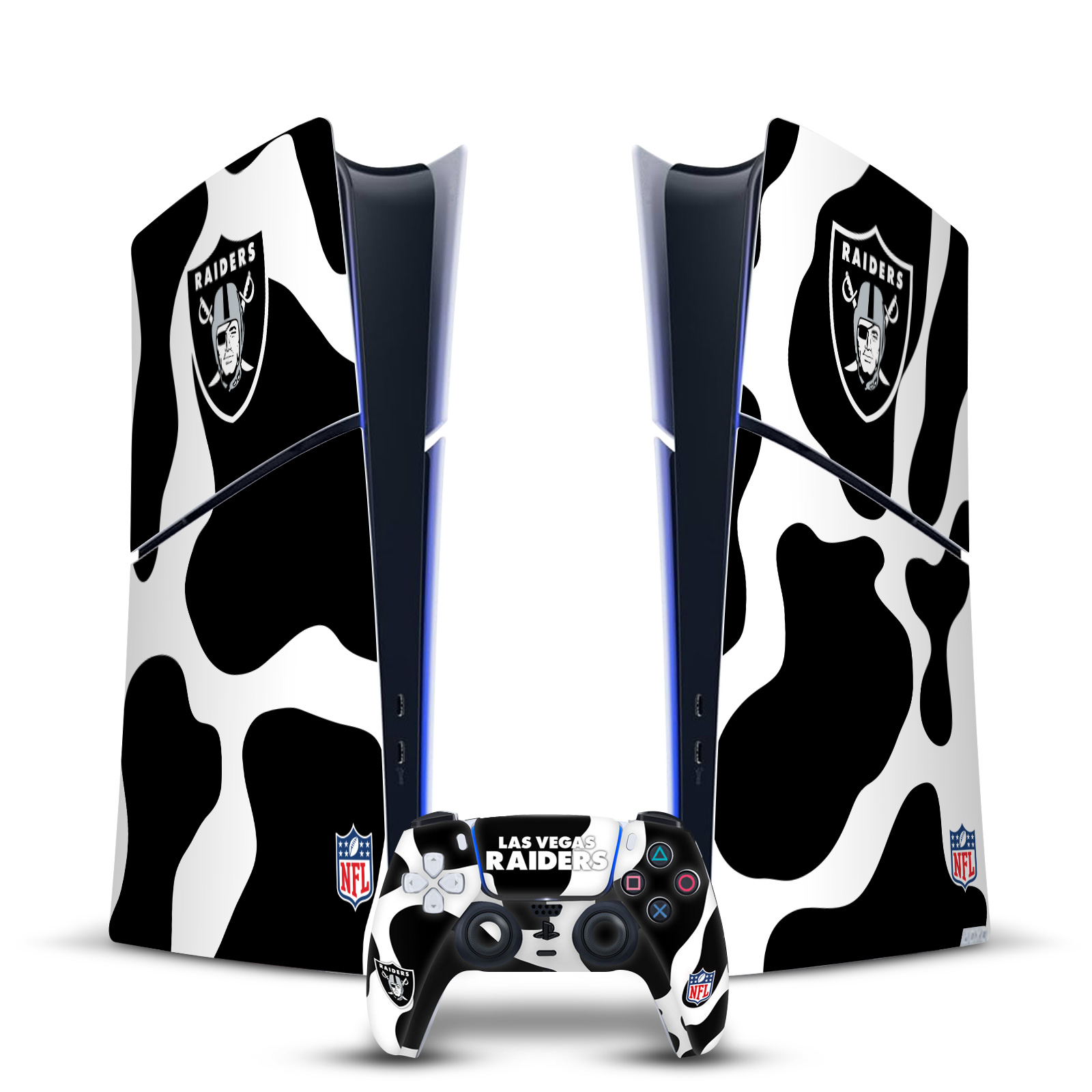 NFL LAS VEGAS RAIDERS VINYL SKIN DECAL FOR PS5 SLIM DIGITAL CONSOLE & CONTROLLER