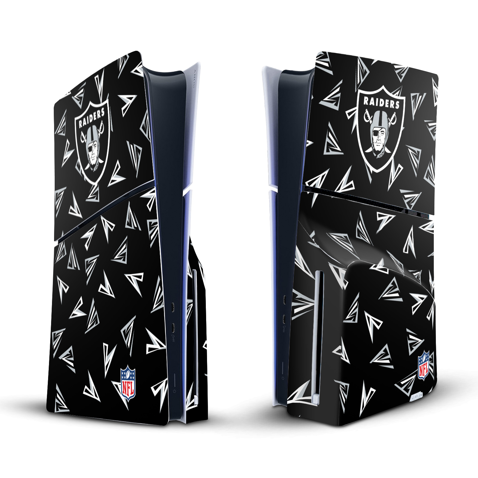 NFL LAS VEGAS RAIDERS VINYL SKIN DECAL FOR SONY PS5 SLIM DISC EDITION CONSOLE