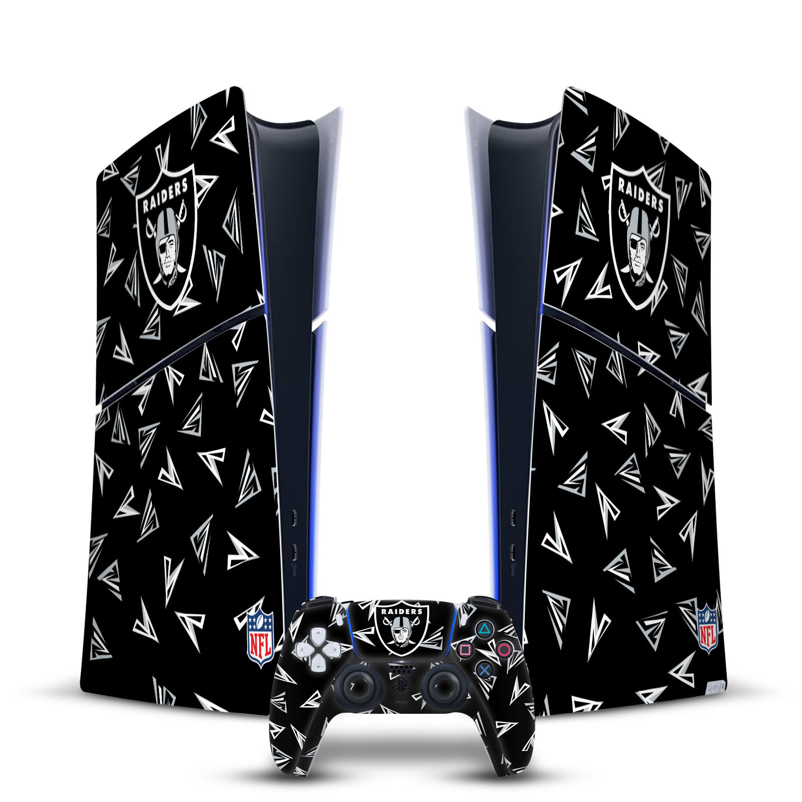 NFL LAS VEGAS RAIDERS VINYL SKIN DECAL FOR PS5 SLIM DIGITAL CONSOLE & CONTROLLER