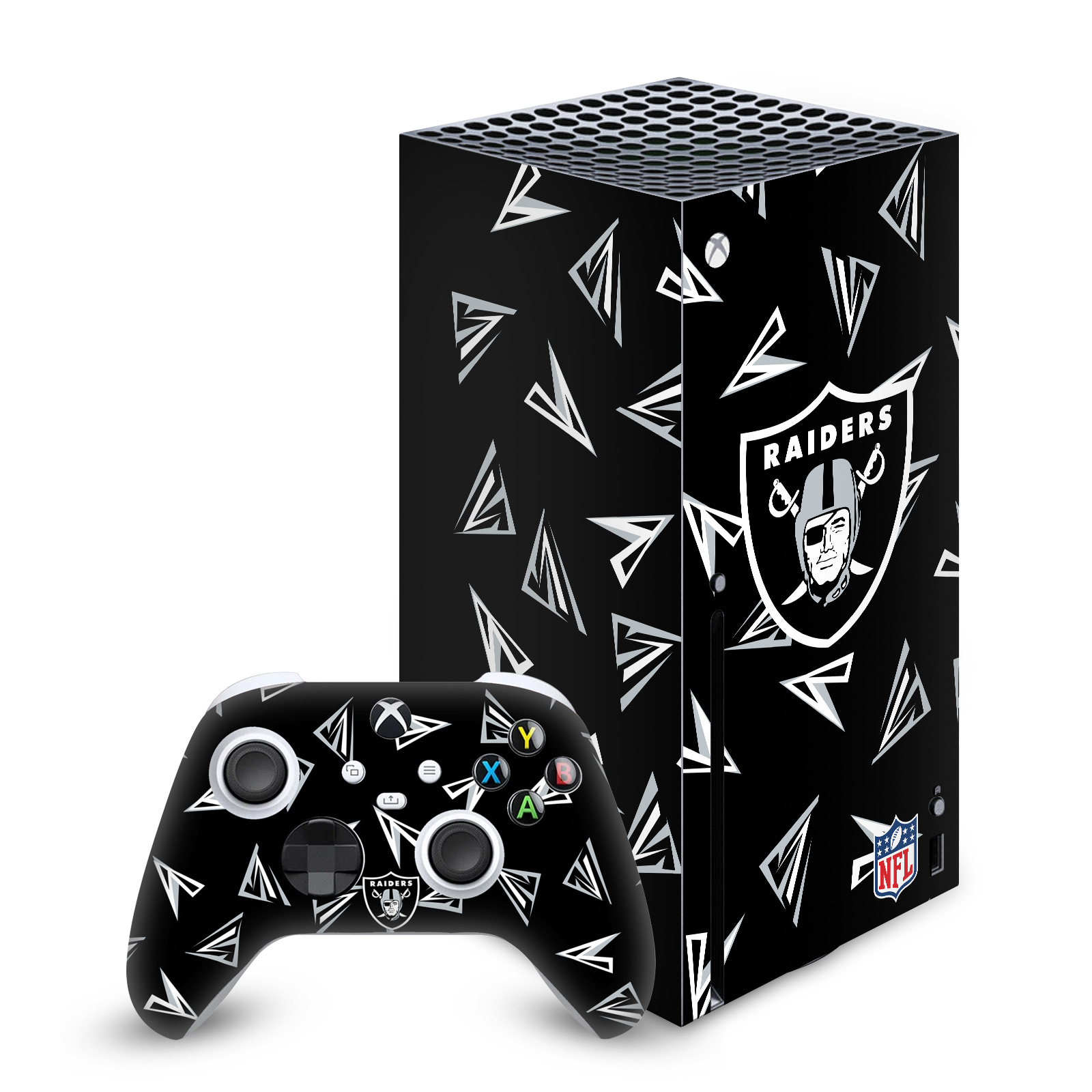 OFFICIAL NFL LAS VEGAS RAIDERS VINYL SKIN FOR SERIES X CONSOLE & CONTROLLER