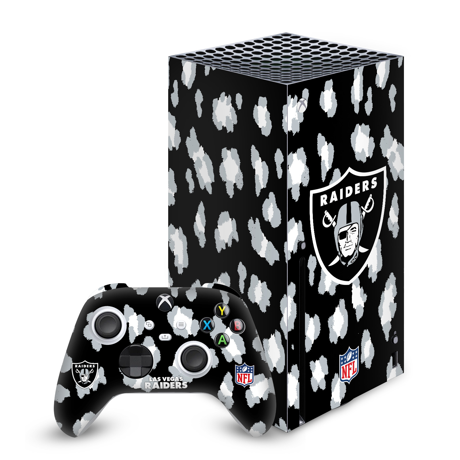 OFFICIAL NFL LAS VEGAS RAIDERS VINYL SKIN FOR SERIES X CONSOLE & CONTROLLER