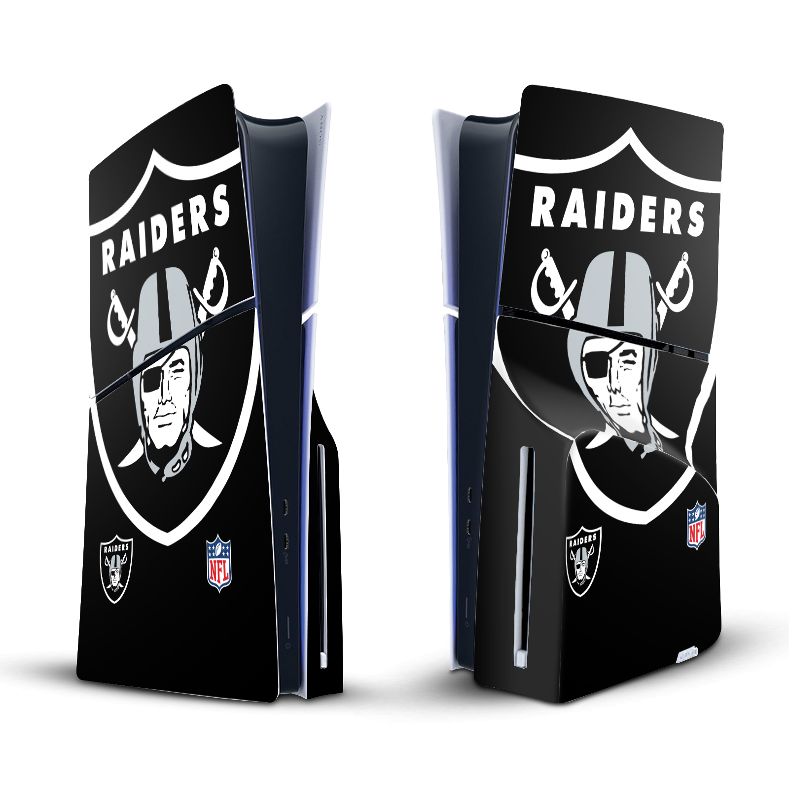 NFL LAS VEGAS RAIDERS VINYL SKIN DECAL FOR SONY PS5 SLIM DISC EDITION CONSOLE