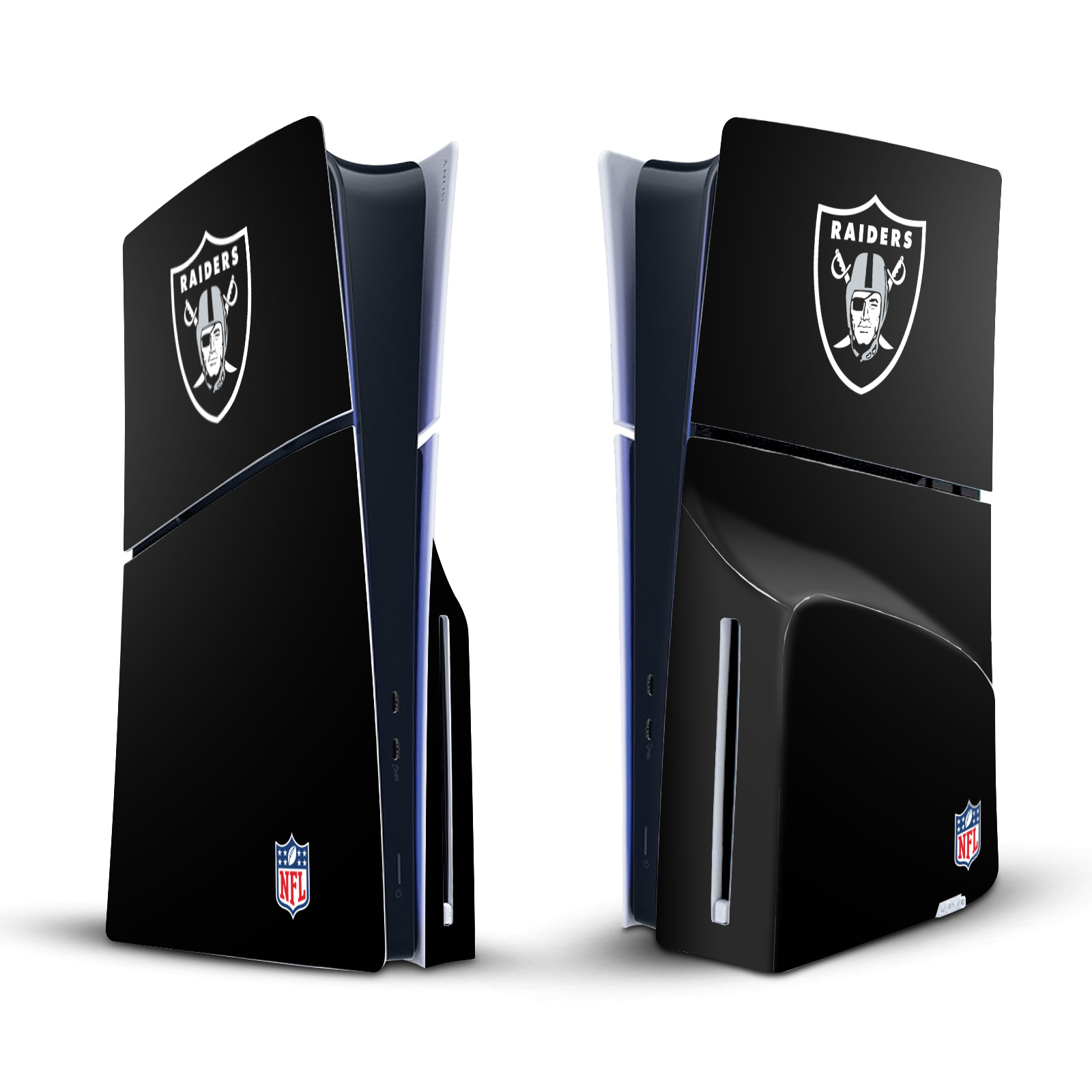 NFL LAS VEGAS RAIDERS VINYL SKIN DECAL FOR SONY PS5 SLIM DISC EDITION CONSOLE