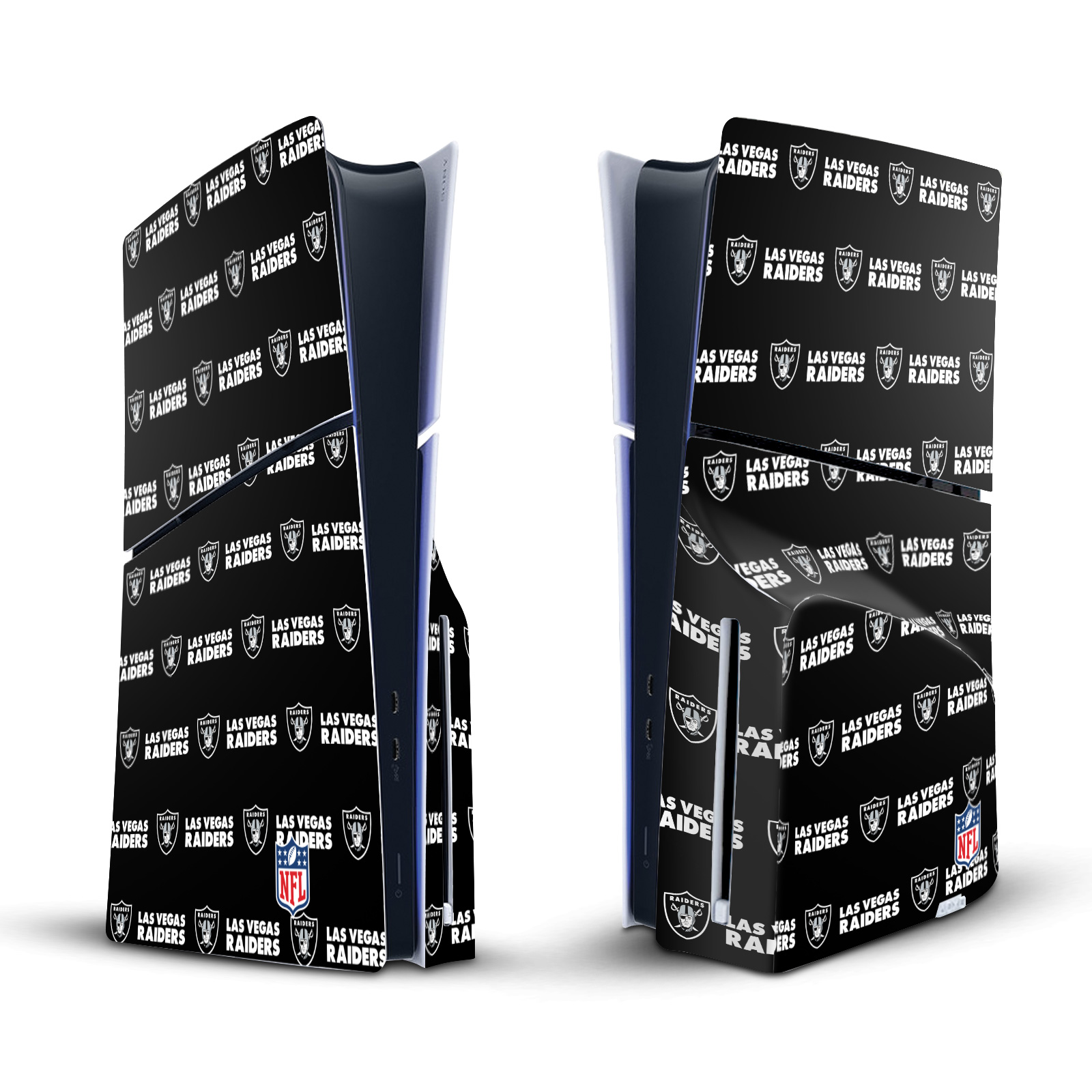 NFL LAS VEGAS RAIDERS VINYL SKIN DECAL FOR SONY PS5 SLIM DISC EDITION CONSOLE