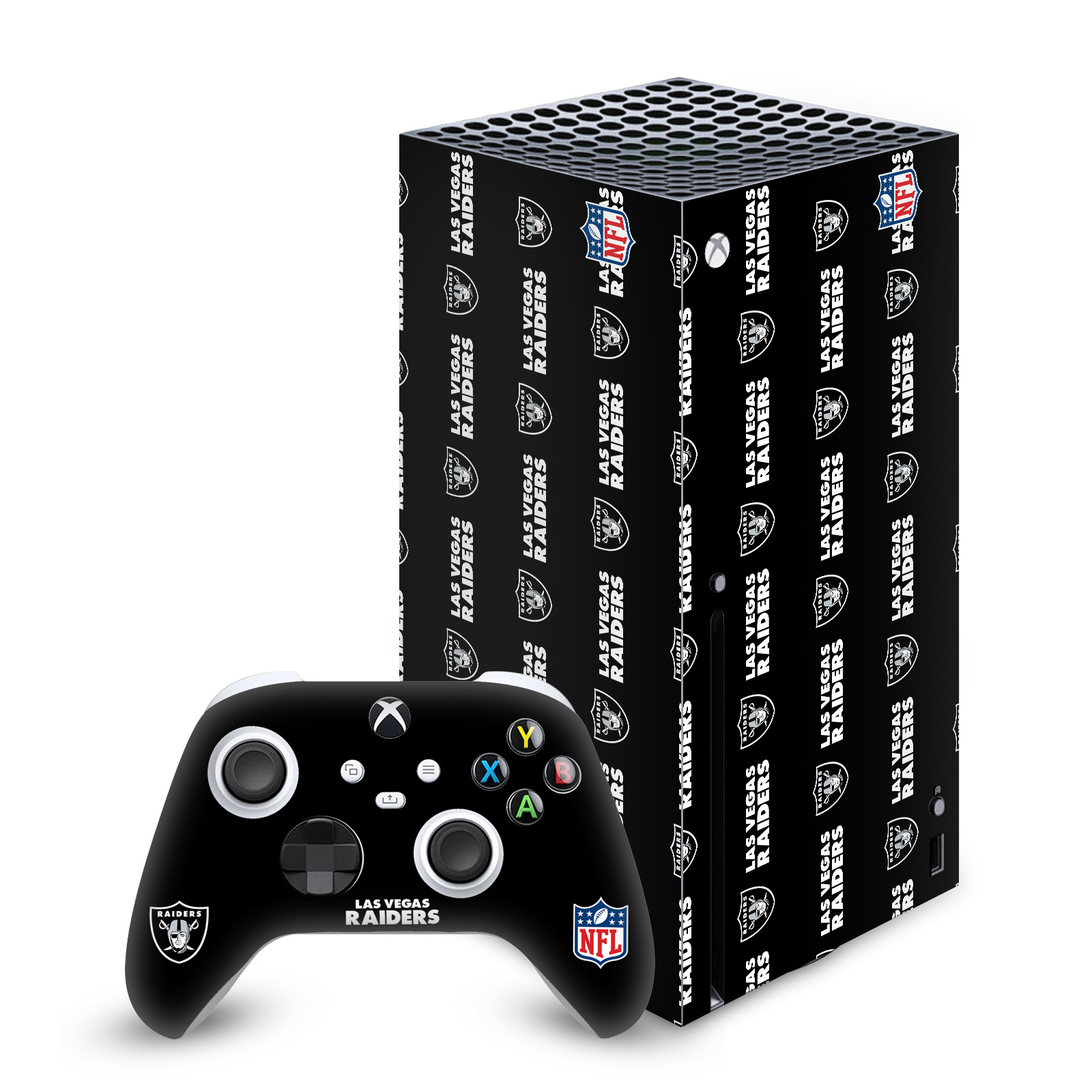 OFFICIAL NFL LAS VEGAS RAIDERS VINYL SKIN FOR SERIES X CONSOLE & CONTROLLER