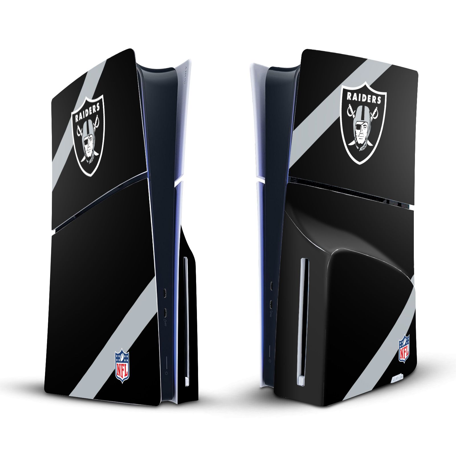 NFL LAS VEGAS RAIDERS VINYL SKIN DECAL FOR SONY PS5 SLIM DISC EDITION CONSOLE