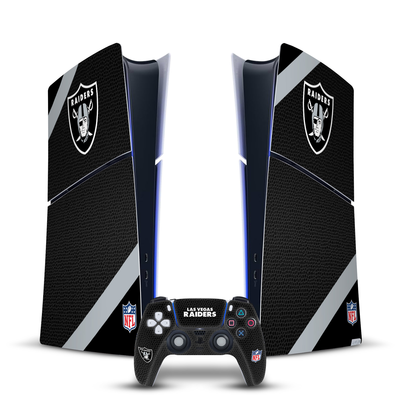 NFL LAS VEGAS RAIDERS VINYL SKIN DECAL FOR PS5 SLIM DIGITAL CONSOLE & CONTROLLER