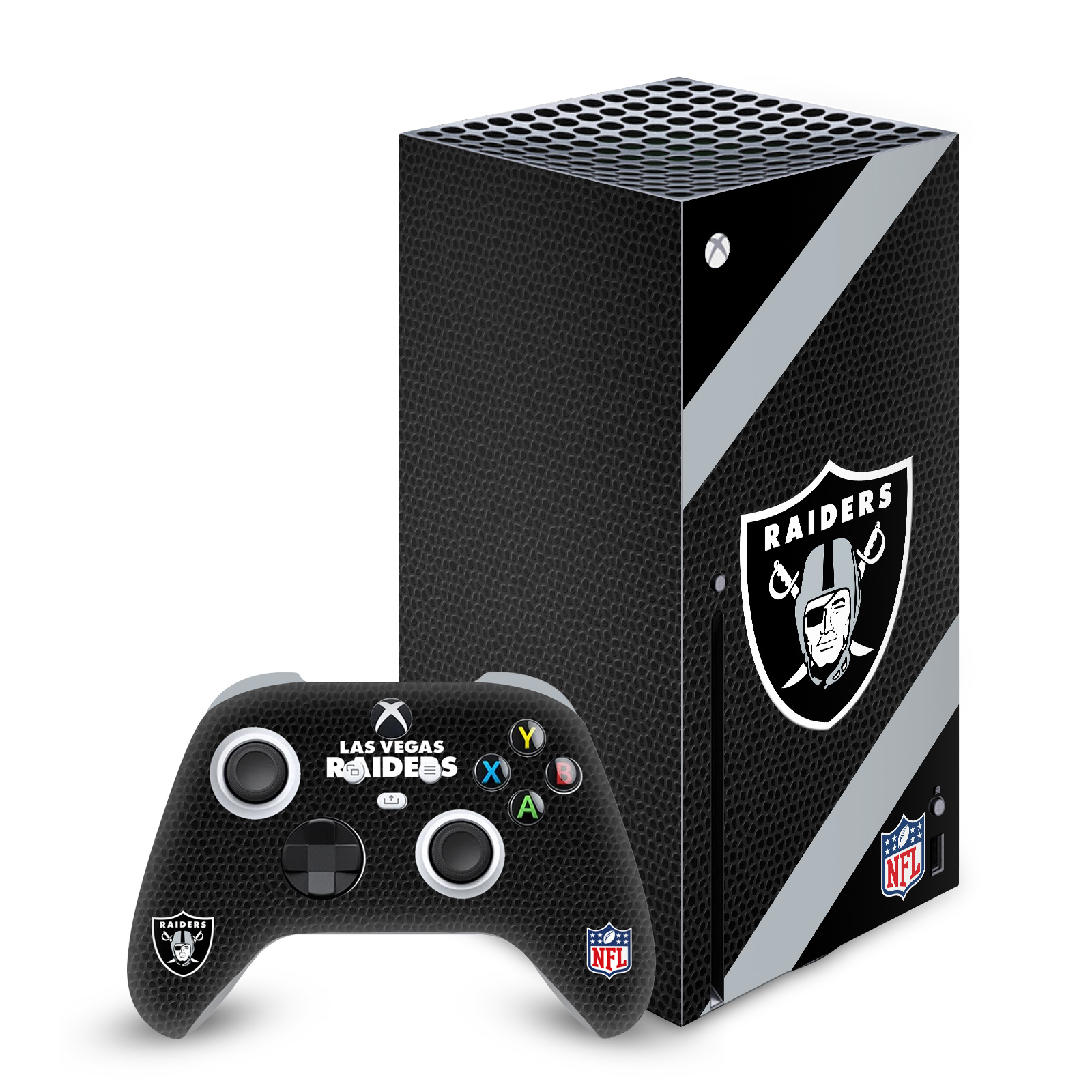 OFFICIAL NFL LAS VEGAS RAIDERS VINYL SKIN FOR SERIES X CONSOLE & CONTROLLER