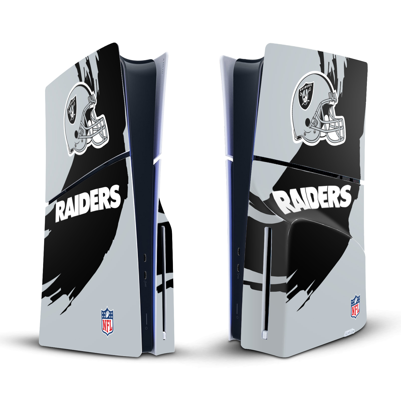 NFL LAS VEGAS RAIDERS VINYL SKIN DECAL FOR SONY PS5 SLIM DISC EDITION CONSOLE